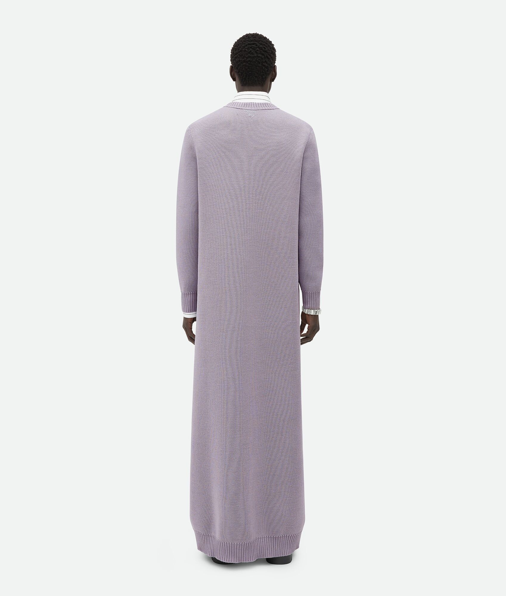 Bottega Veneta o1s1rm0925 Wool Long Dress in Lilac Size US S / EU 44-46 / 1 - 3 Thumbnail
