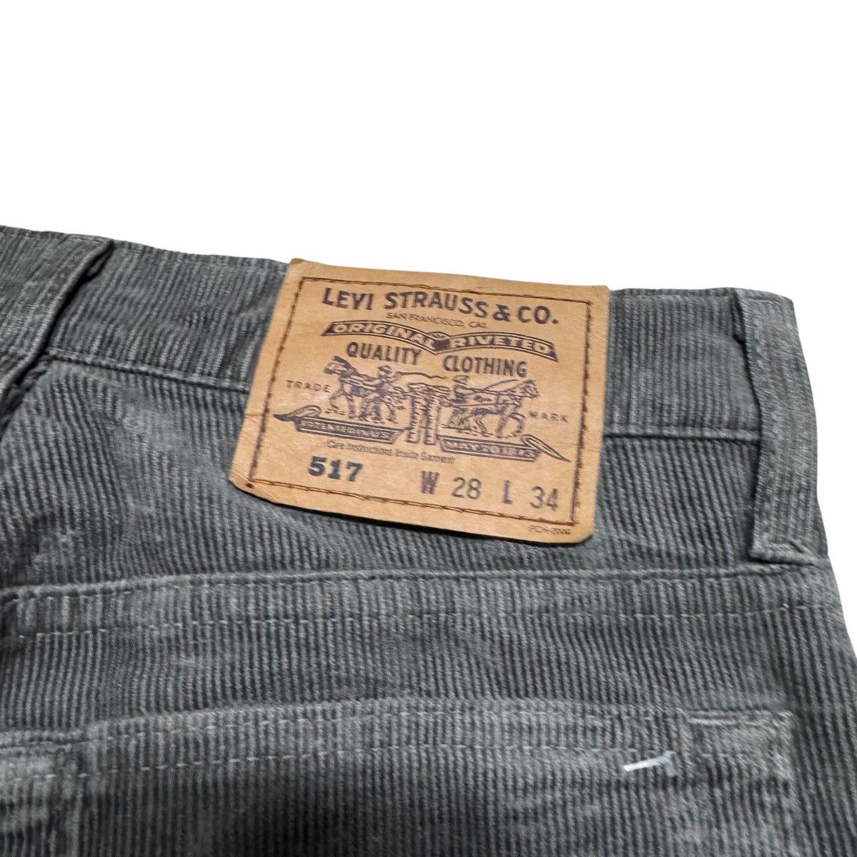 Levi's Vintage 90s Levis 517 Grey Corduroy Flare Jeans Hedi Slimane Size US 28 / EU 44 - 12 Thumbnail