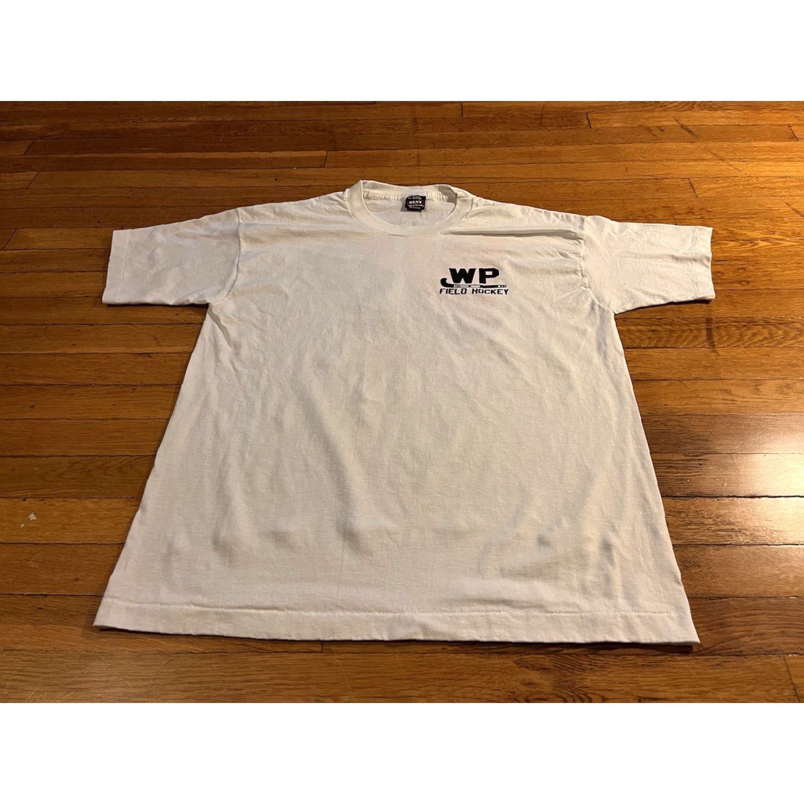 Fruit Of The Loom VINTAGE Fruit of the Loom Shirt Men’s XL White 80s Retro Sports City Field Hockey Graphic Print Crew Neck Short Sleeve Size US XL / EU 56 / 4 - 3 Thumbnail