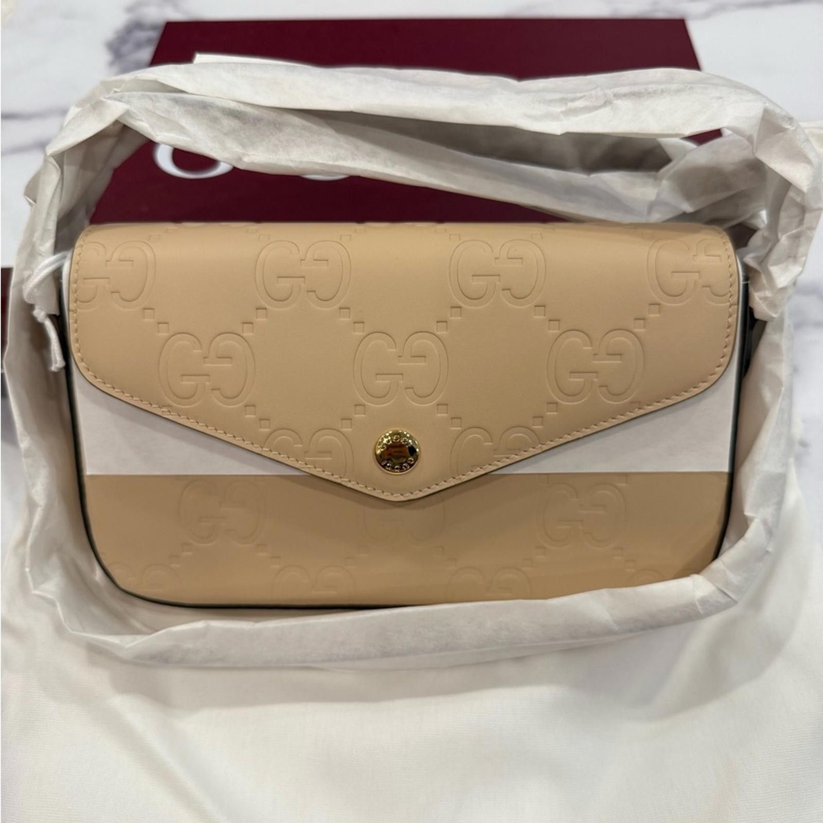 Gucci Gucci Nude Embossed Crossbody Bag Size ONE SIZE - 1 Preview