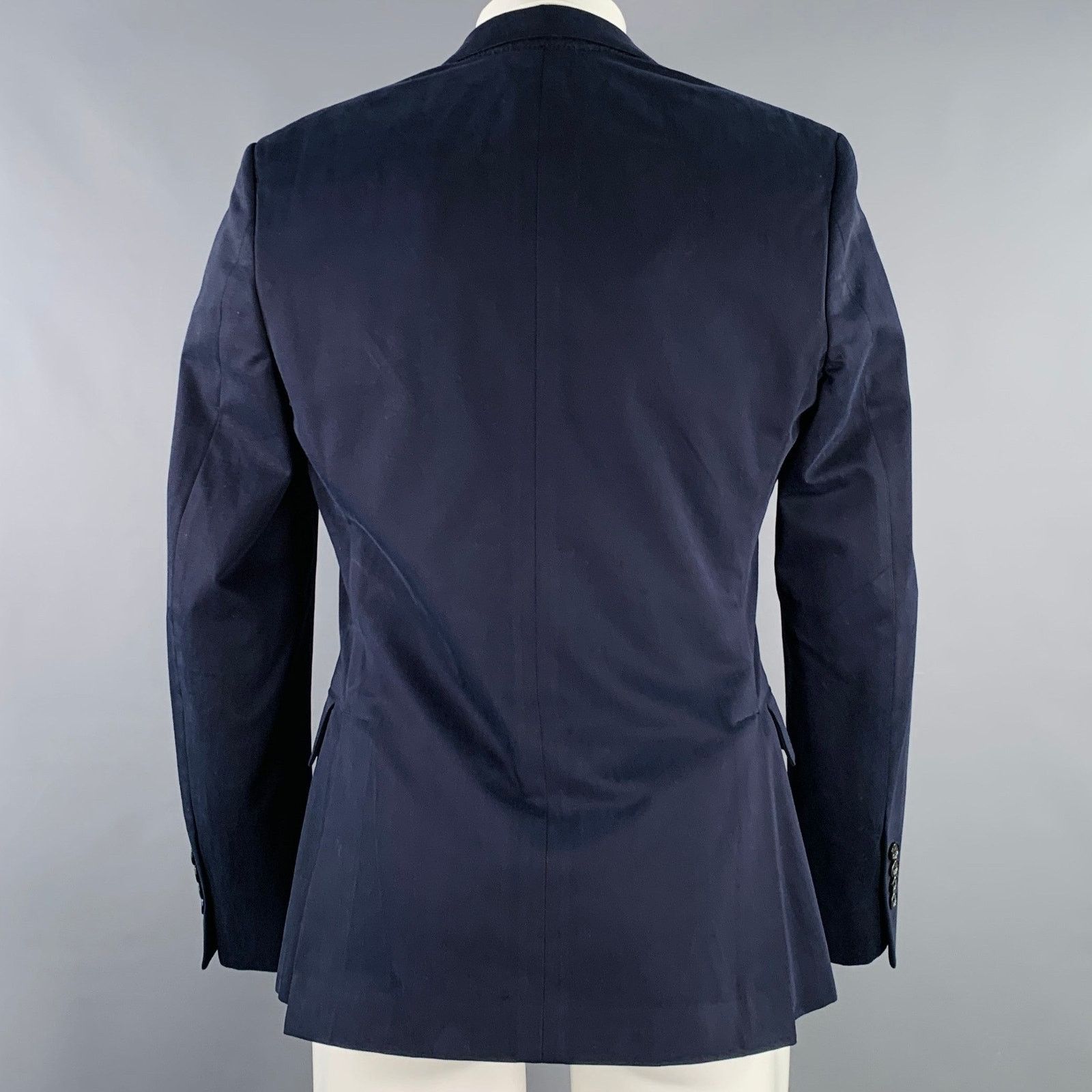 Todd Snyder TODD SNYDER Size 42 Navy Black Wool Peak Lapel Sport Coat Size 42R - 4 Thumbnail