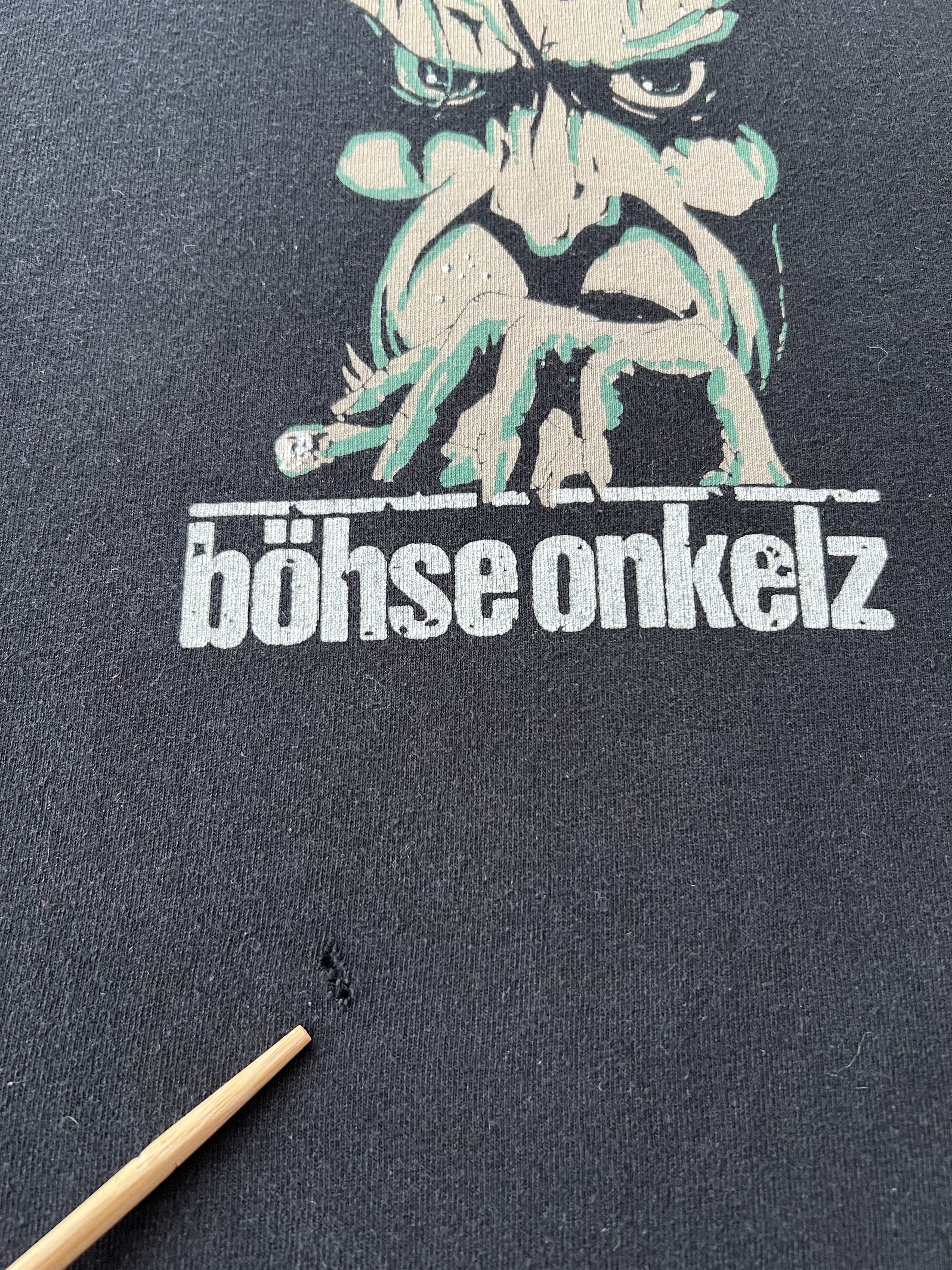 Band Tees Vintage 90s Bohse Onkelz Black T-shirt Size US XL / EU 56 / 4 - 5 Thumbnail