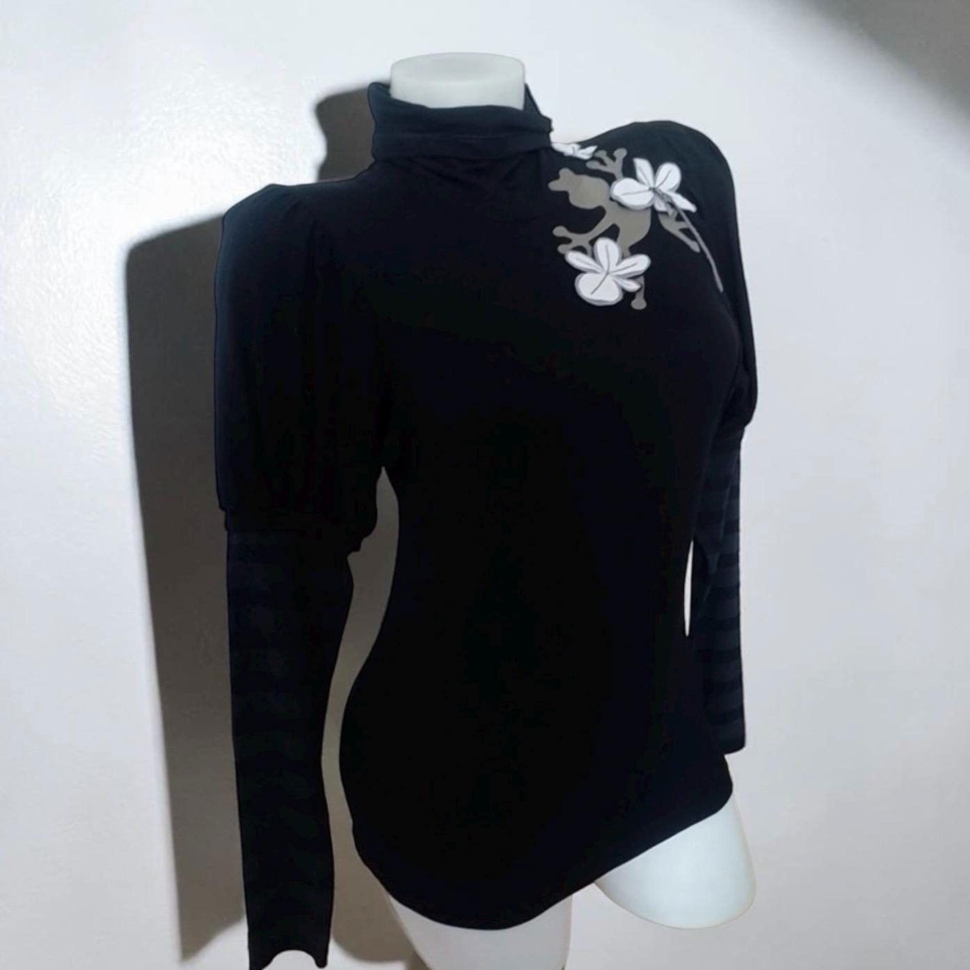 Cop Copine The Cop Copine Striped Top Puffy Sleeves Size ONE SIZE - 6 Thumbnail
