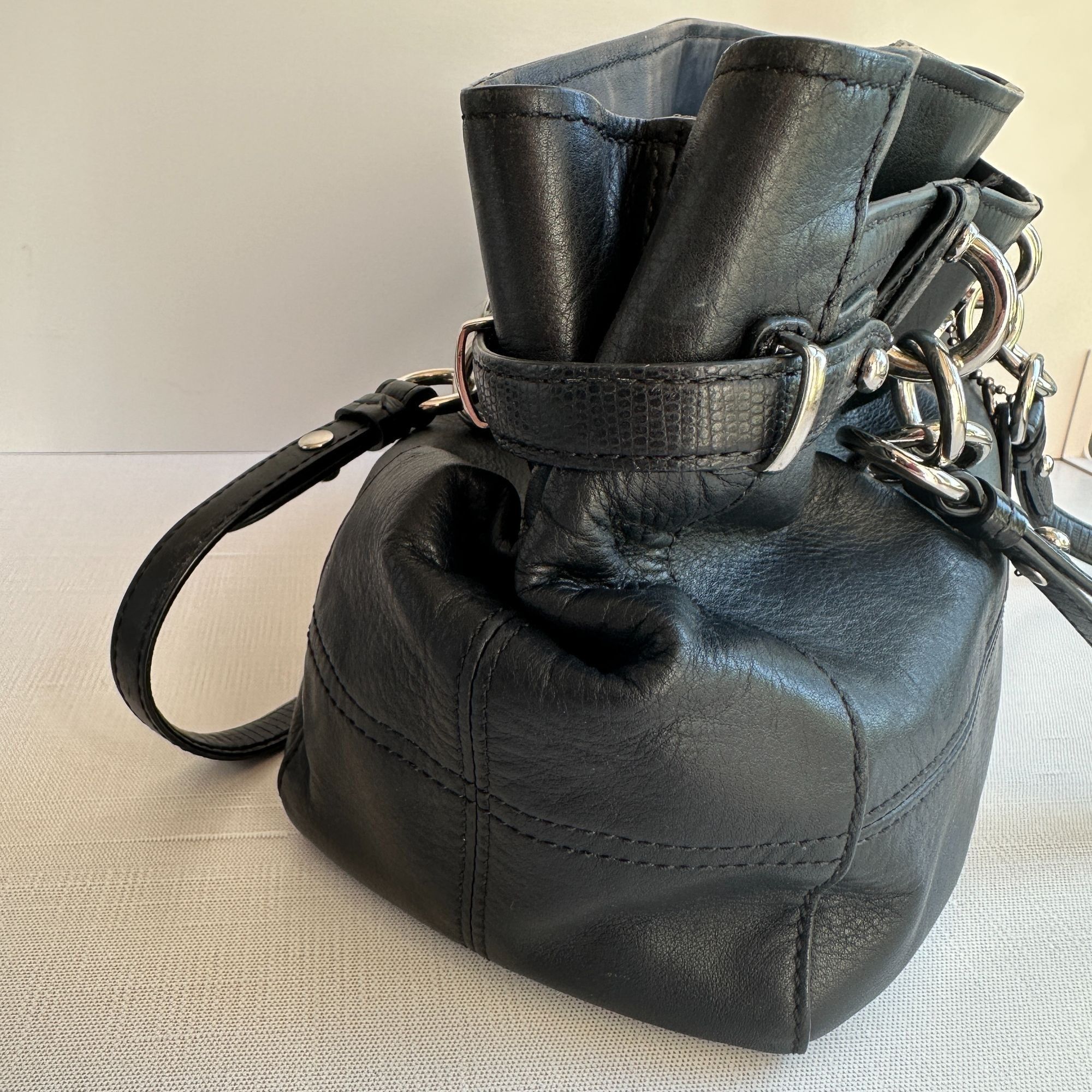 Coach COACH Colette Black Leather Carry All Shoulder Bag J1020-164 Size ONE SIZE - 9 Thumbnail