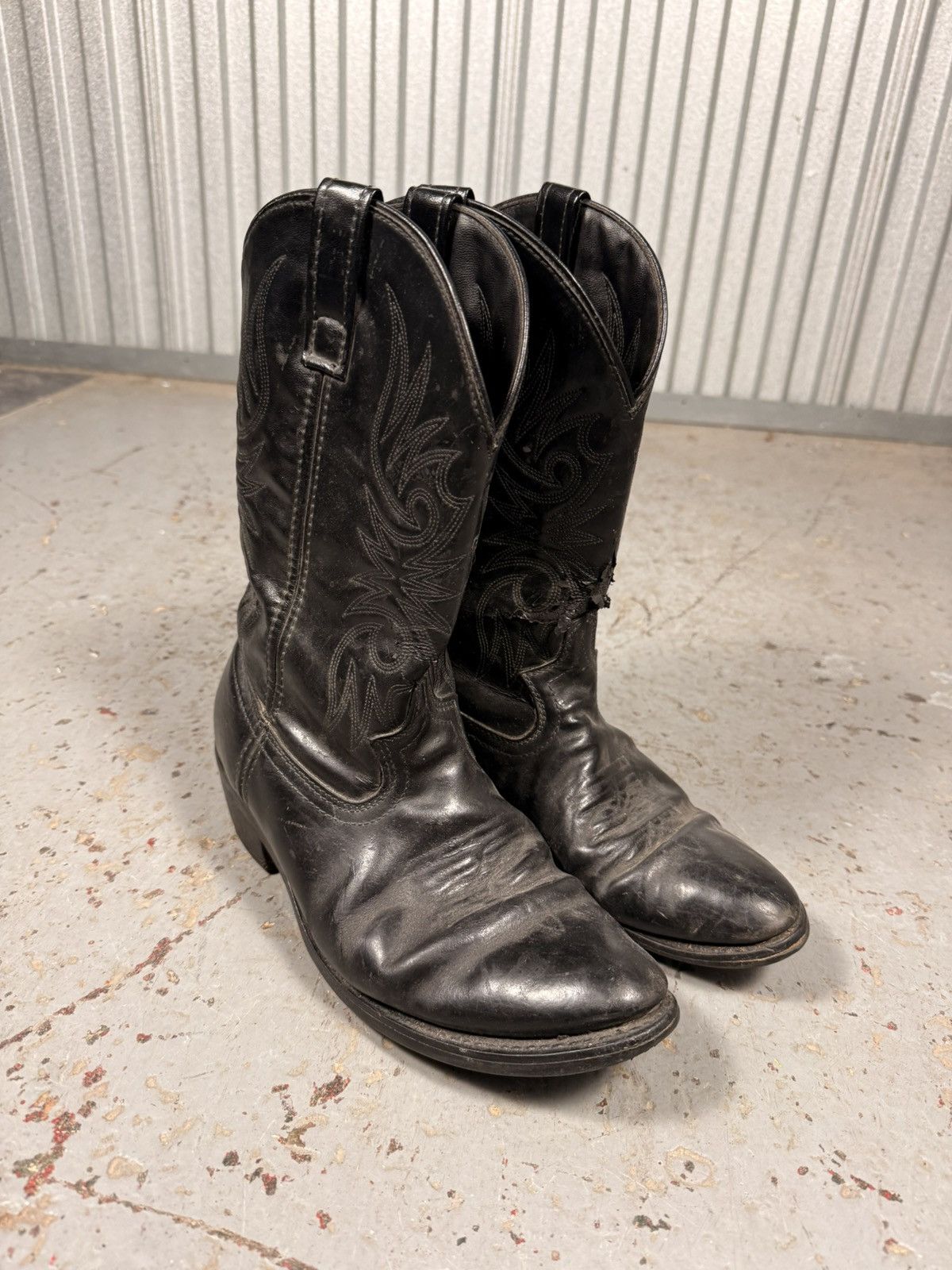 Other All Black Basic No Frills Cowboy Bootd Size US 10.5 / EU 43-44 - 1 Thumbnail