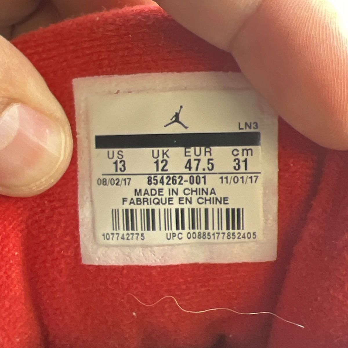 Jordan Brand Air Jordan 3 black cement Size US 13 / EU 46 - 8 Thumbnail