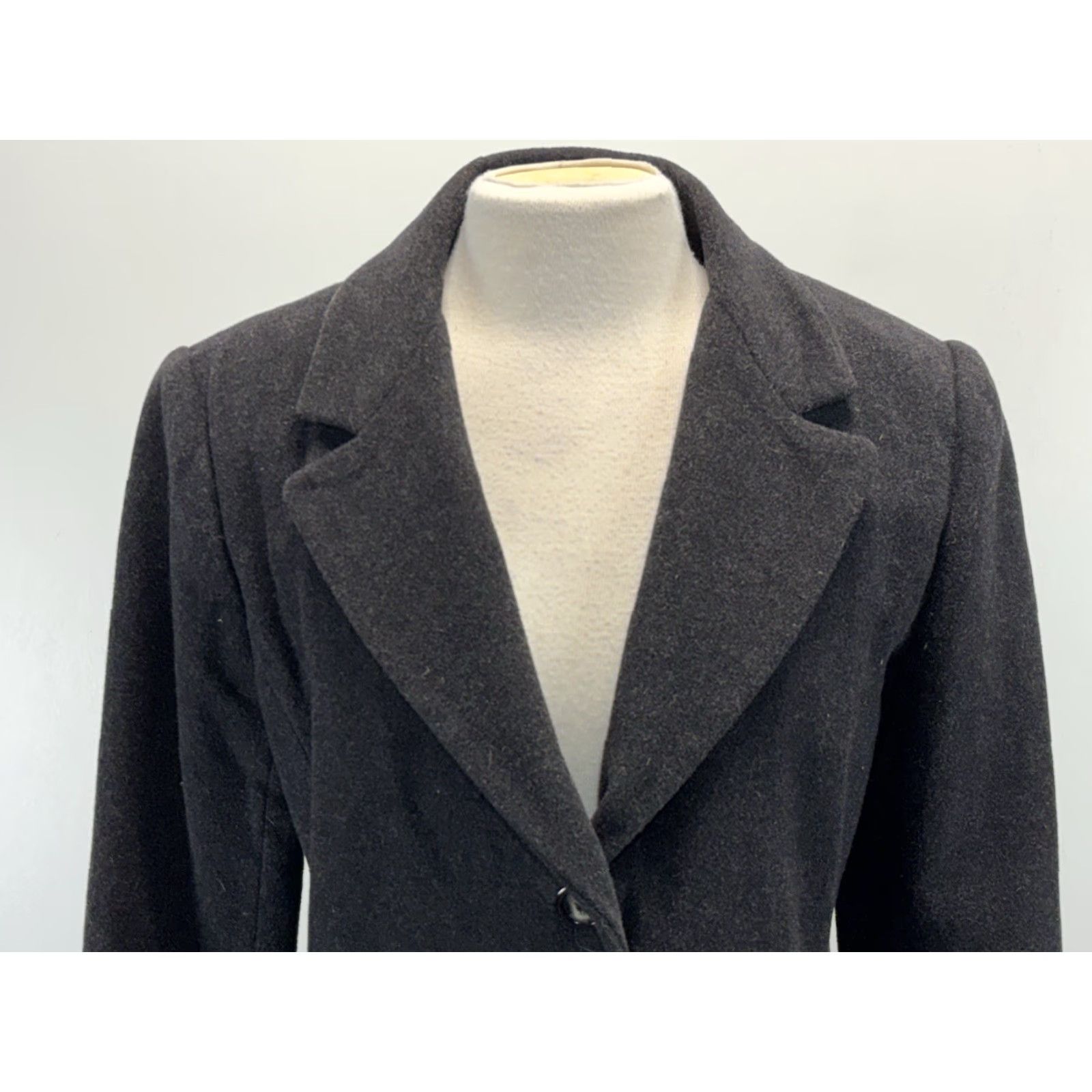 Vintage VINTAGE Chadwicks Womens Coat Long Wool Charcoal Gray 10P Petite Overcoat Classic Dark Academia Womens Size L / US 10 / IT 46 - 6 Thumbnail