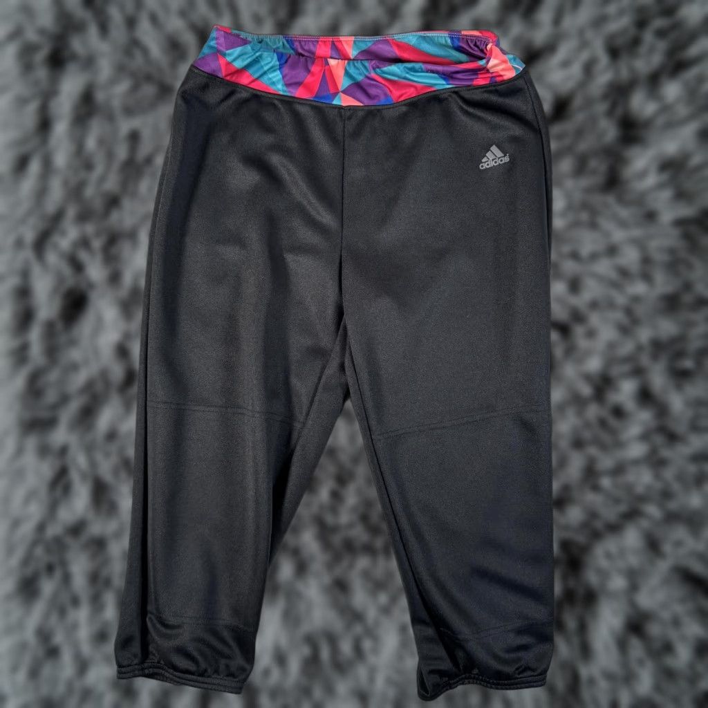 Adidas Adidas Capri Pants Womens XL Black AEROREADY Cropped Athletic Running Workout Size 40" / US 18 - 1 Thumbnail