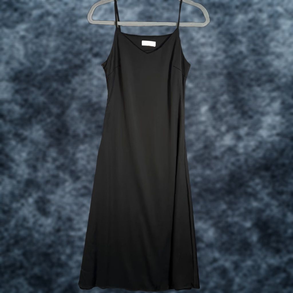 Oak + Fort VINTAGE Oak + Fort Black Spaghetti Strap Slip Dress Womens Size Small Polyester Size S / US 4 / IT 40 - 1 Thumbnail