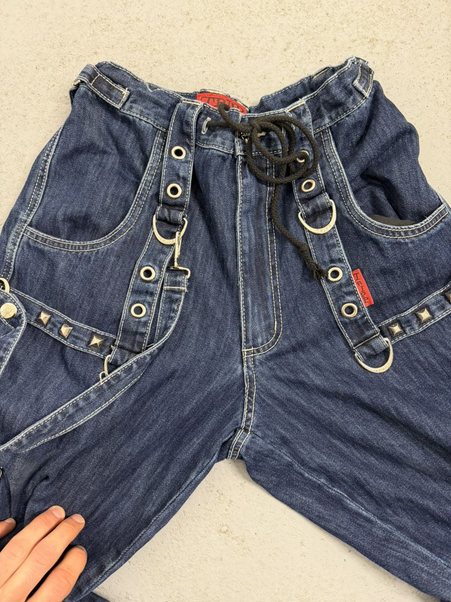 Tripp NYC Tripp Nyc Multi-laces Rivets Wide Transformed Pants Size US 32 / EU 48 - 18 Thumbnail