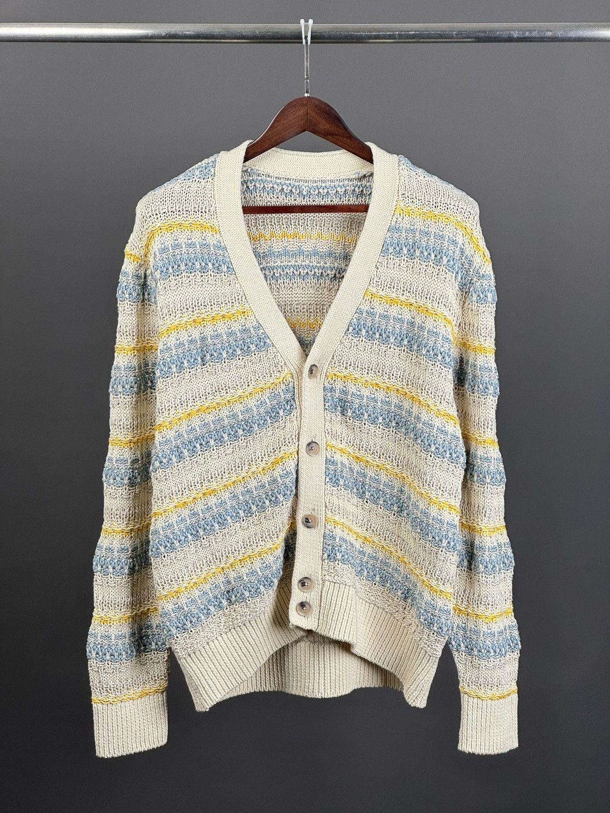 image of Aime Leon Dore Beach Cardigan in White, Men's (Size Medium)
