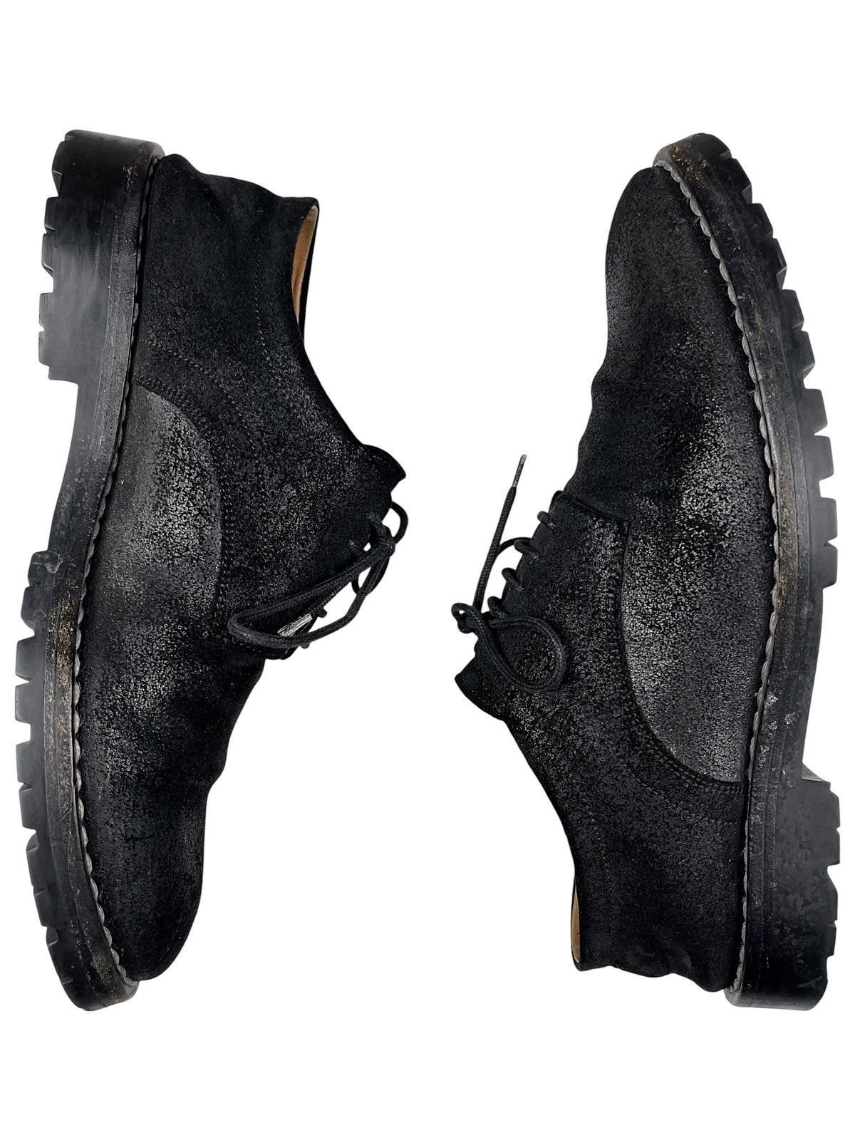 Maison Margiela Maison Margiela Waxed Suede Vibram Lug Sole Derbies Size US 8 / EU 41 - 1 Thumbnail