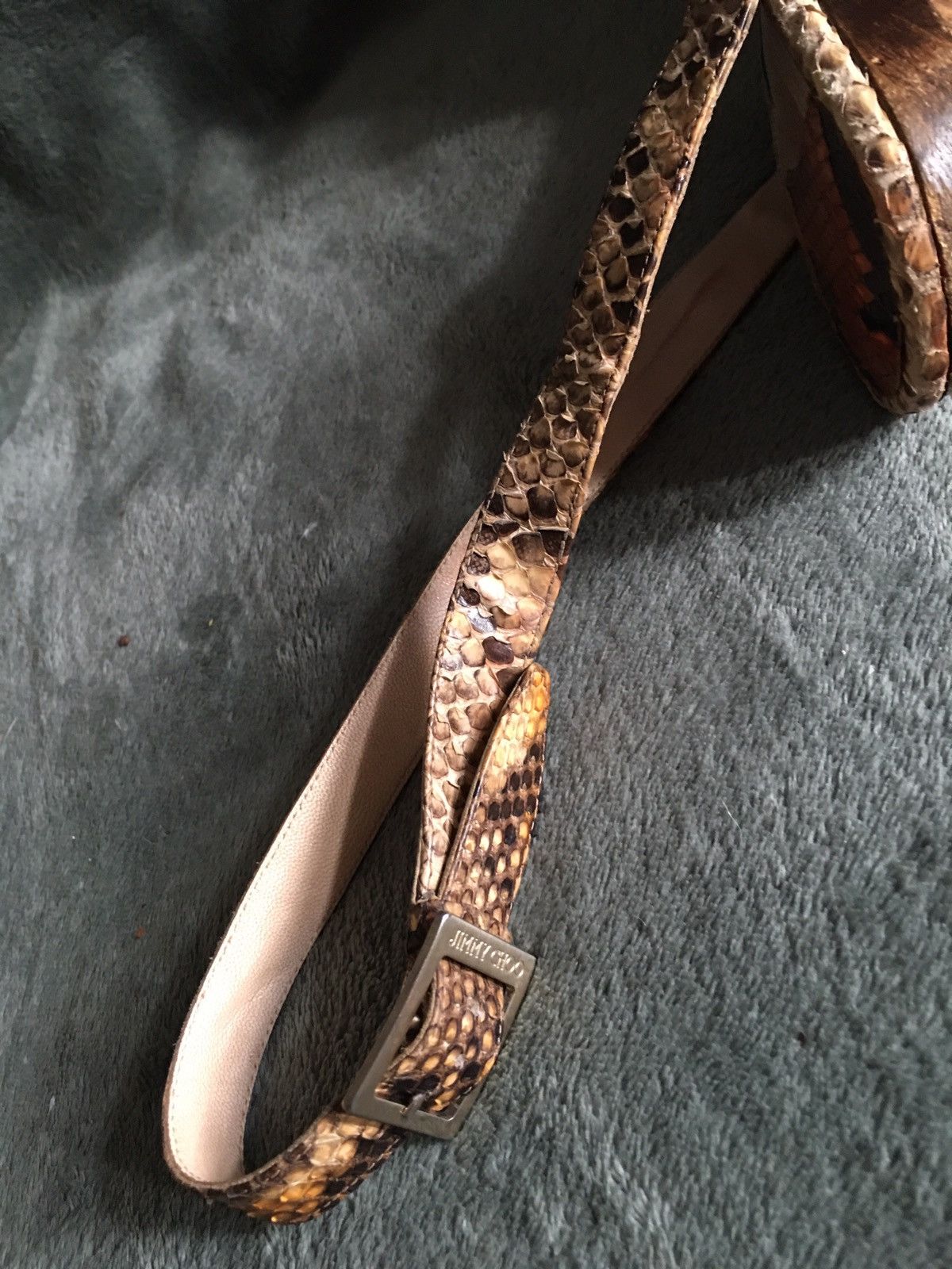 Jimmy Choo Jimmy Choo Multicolor Python Leather Penelop Wedge Sandals Size US 9 / IT 39 - 10 Thumbnail