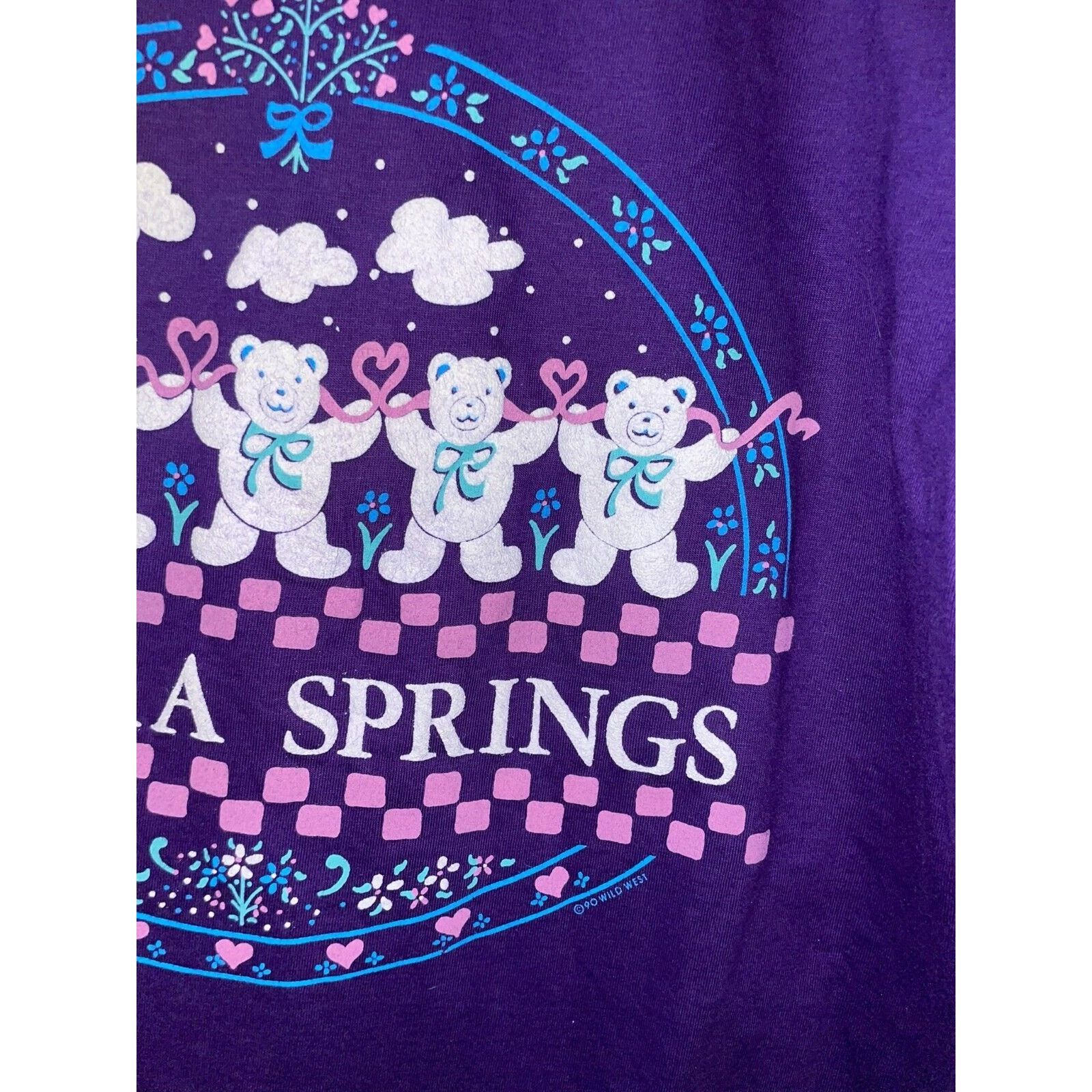 Jerzees Vintage Eureka Springs Shirt Teddy Bear Purple Tee VTG 90s L Size US L / EU 52-54 / 3 - 4 Thumbnail