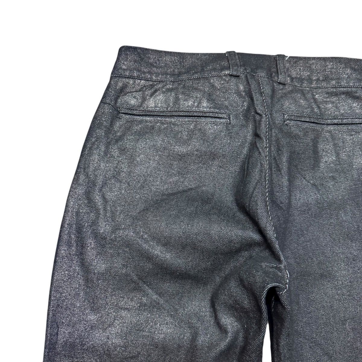 Japanese Brand PARANOID Black Waxed Shining Denim Flare Jeans Size US 28 / EU 44 - 11 Thumbnail