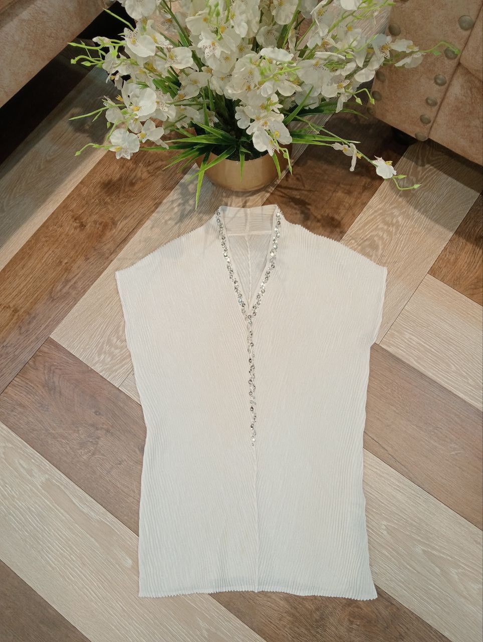 Japanese Brand SPECCHIO JAPAN PLEATED SLEEVELESS TOPS - SIZE 40 Size S / US 4 / IT 40 - 2 Thumbnail