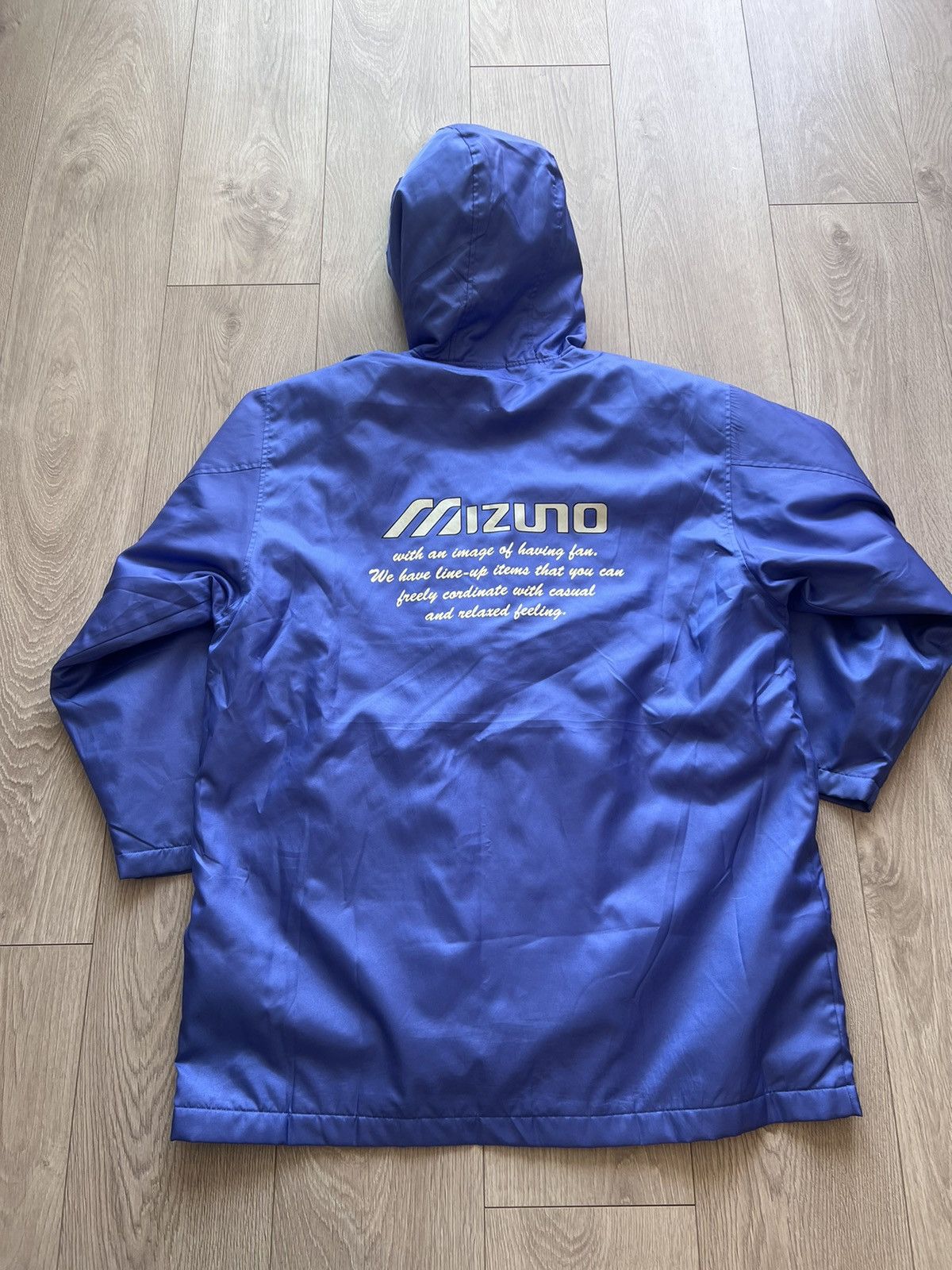 Mizuno × Vintage Vintage Mizuno Jacket with Hood 80s 90s Rare Purple Lined Size US L / EU 52-54 / 3 - 6 Thumbnail