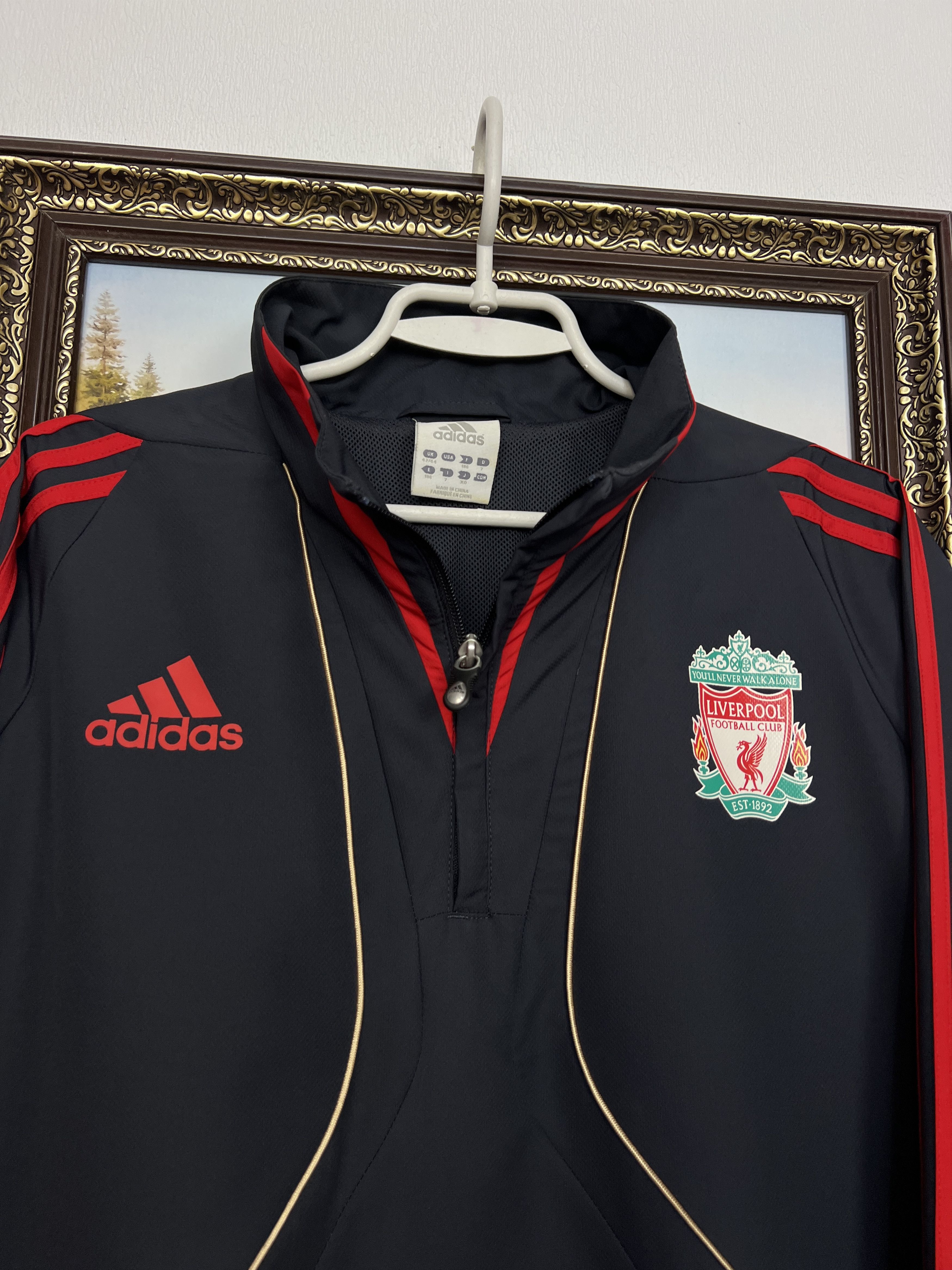 Adidas Liverpool Football Jacket Soccer Track Top Windbreaker Size US L / EU 52-54 / 3 - 3 Thumbnail