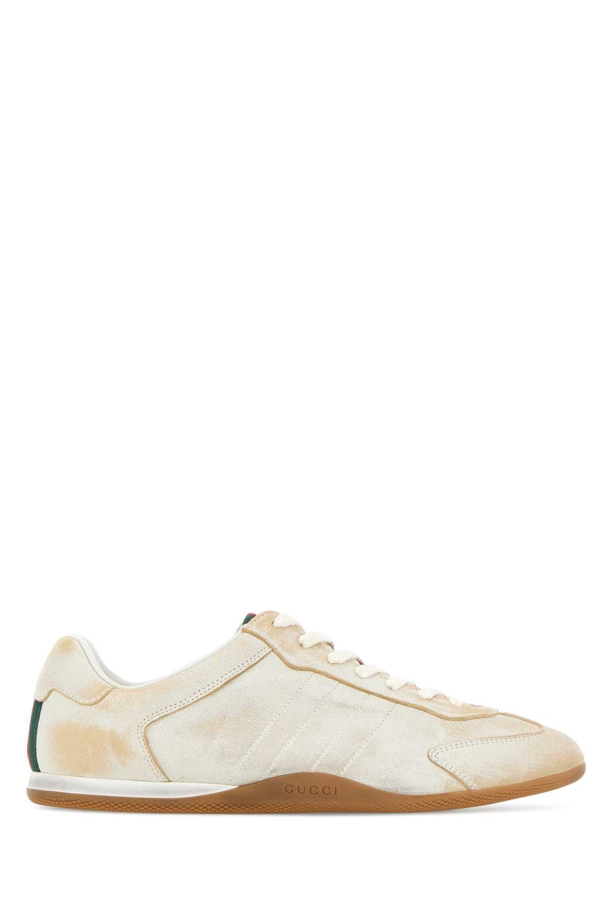 Gucci Ivory Leather Gucci Shift Sneakers Size US 8 / IT 38 - 1 Thumbnail