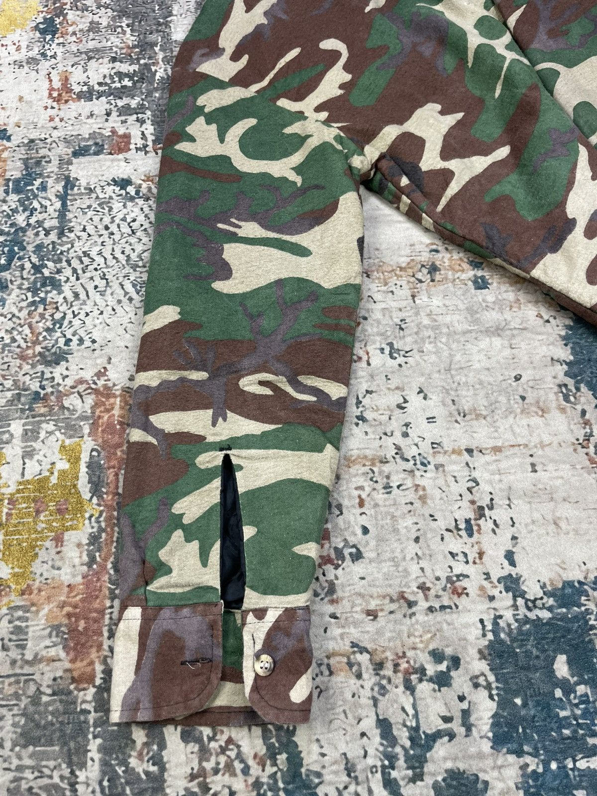 Vintage Vtg 80s Mac Eye Trails Camouflage Padded Overshirt Jacket Size US M / EU 48-50 / 2 - 3 Thumbnail