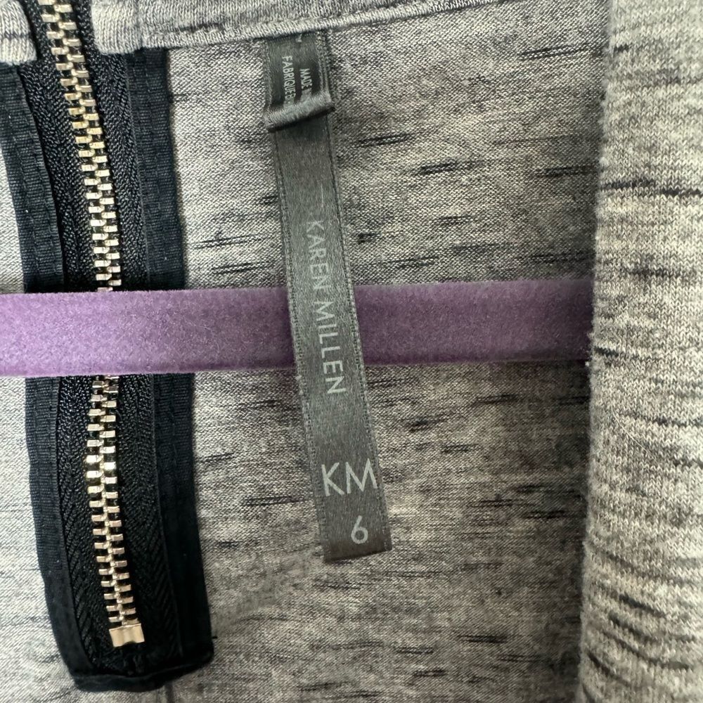 Karen Millen Karen Millen Gray Draped Twist Front Top | Long Sleeve | Zip Size M / US 6-8 / IT 42-44 - 4 Thumbnail