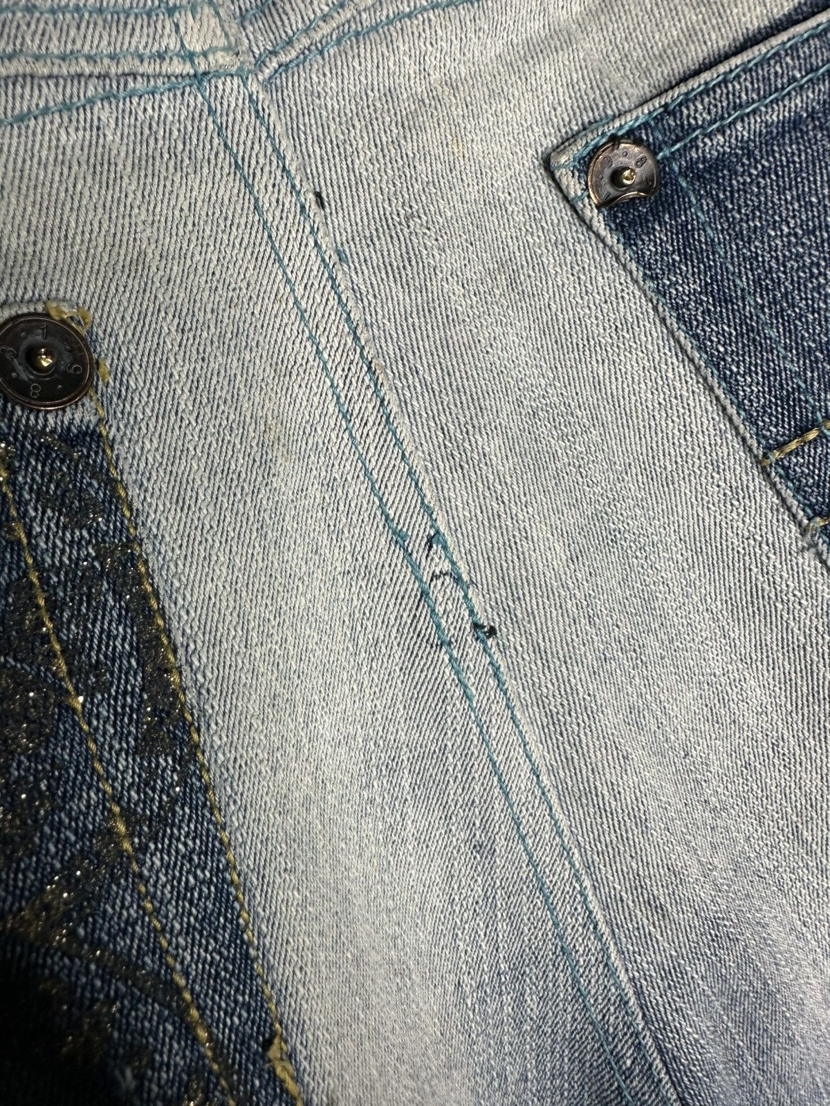 Vintage 32/32 Raw Blue Rap Hip Hop Jeans Punk Rarest Denim Pants Size US 32 / EU 48 - 16 Thumbnail