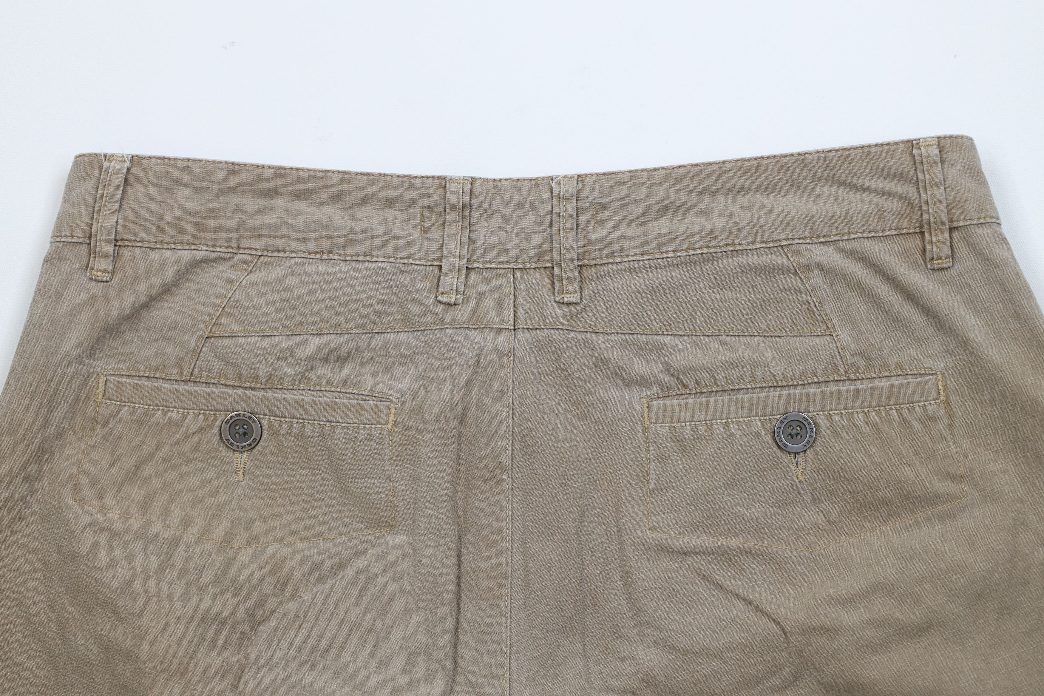 Oakley Vintage Oakley O Logo Ripstop Above Knee Shorts Brown Cotton Size US 34 / EU 50 - 13 Thumbnail