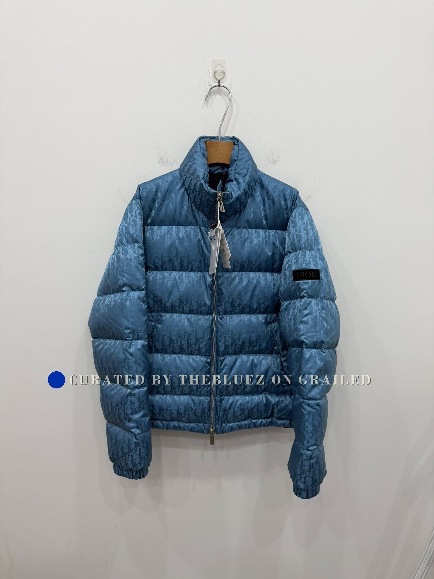 Dior Dior Blue Stand-Collar Logo Down Jacket Size US S / EU 44-46 / 1 - 1 Thumbnail