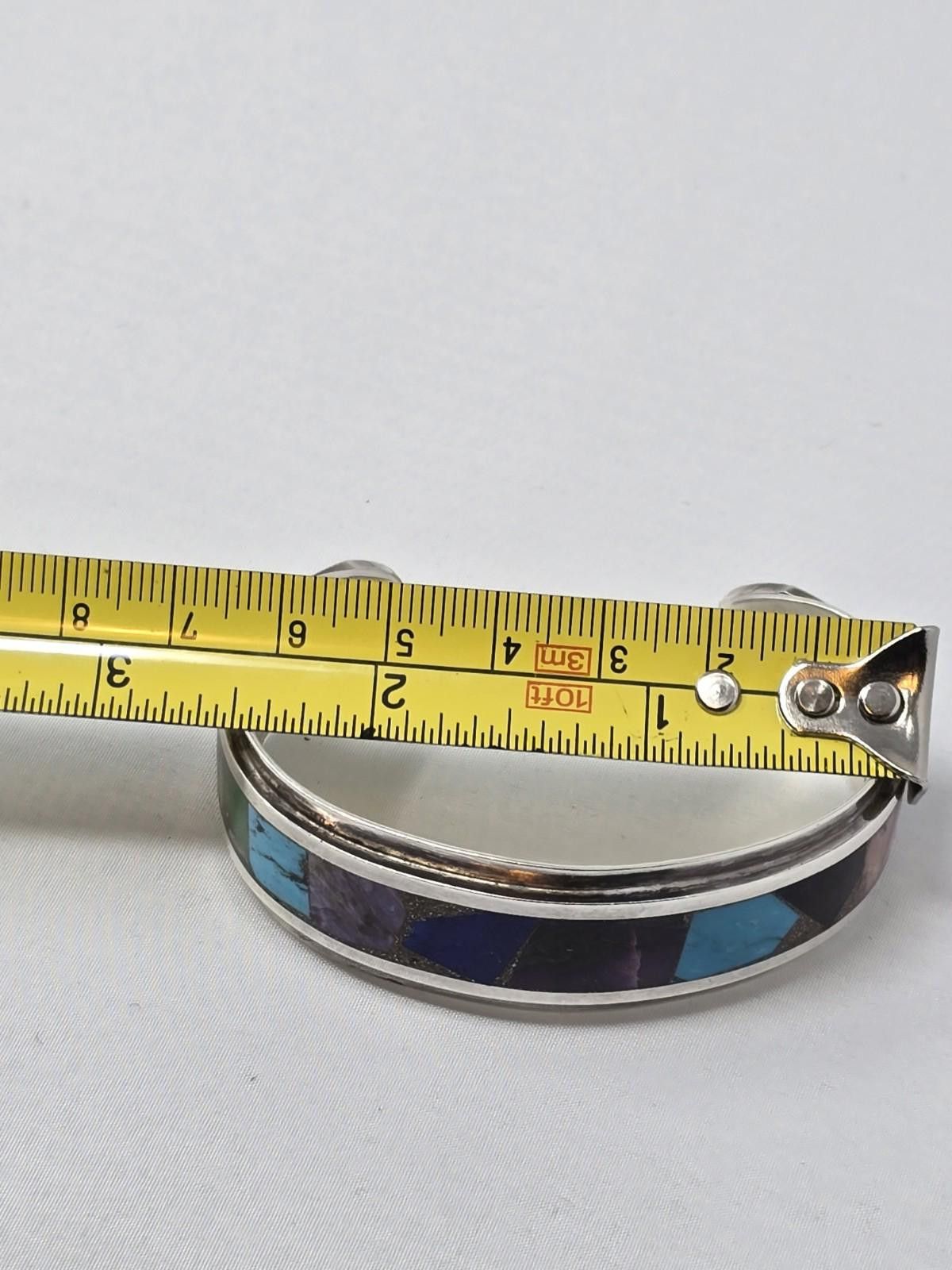 TED LAPIDUS Greg T. Smith Taos Pueblo Sterling Inlay Cuff 6.25" Lapis Size ONE SIZE - 8 Thumbnail
