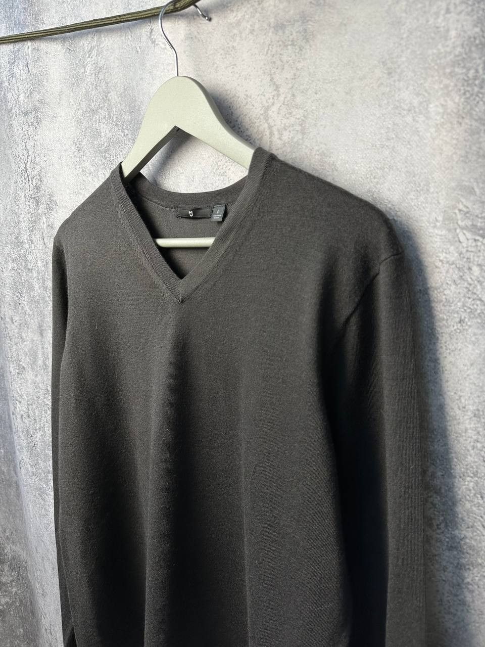 Jil Sander × Uniqlo Jil Sander Uniqlo J+ V-Neck Wool Sweater Jumper Pullover Size US L / EU 52-54 / 3 - 6 Thumbnail