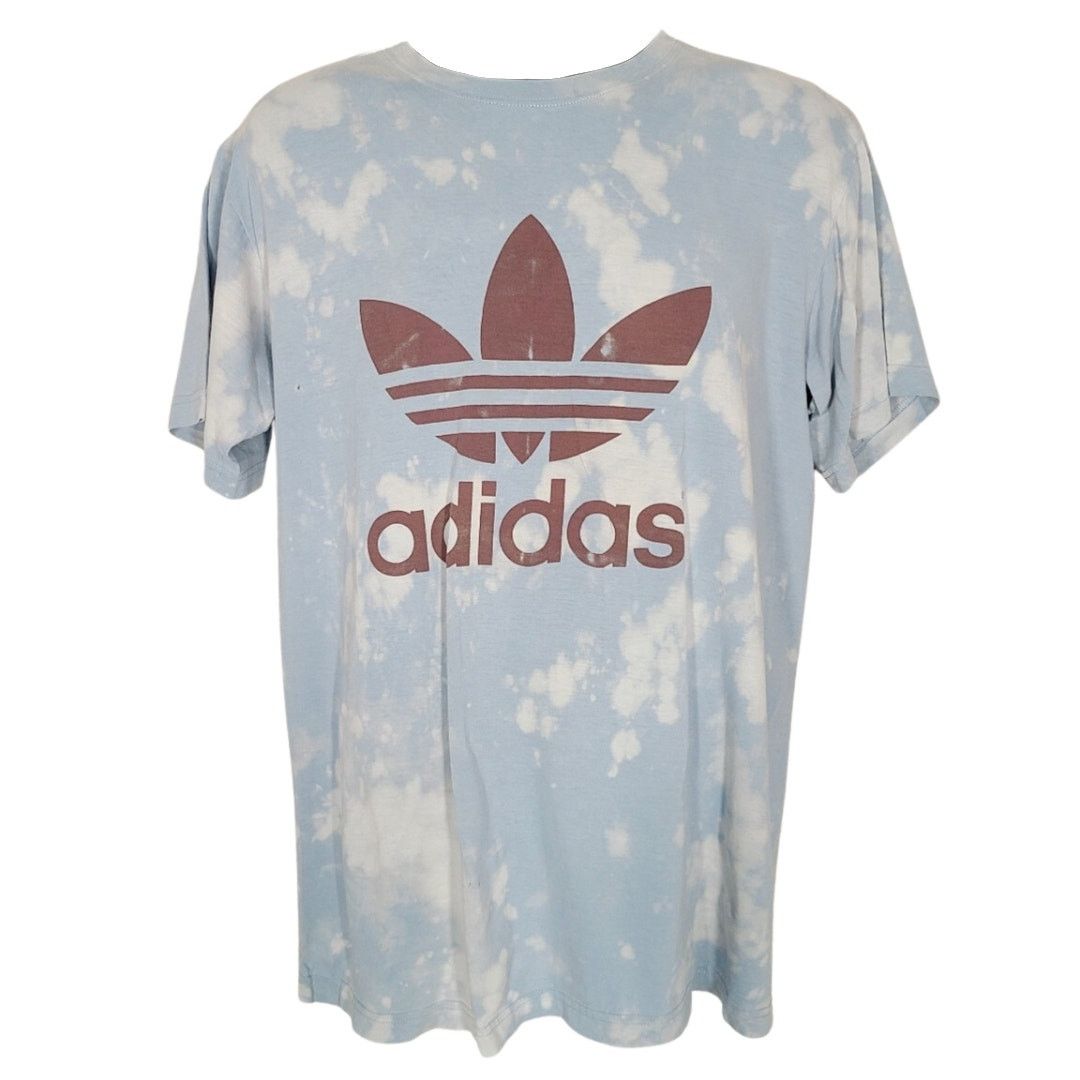 Adidas Adidas bleach tie dye blue white large logo t-shirt medium Size US M / EU 48-50 / 2 - 9 Thumbnail