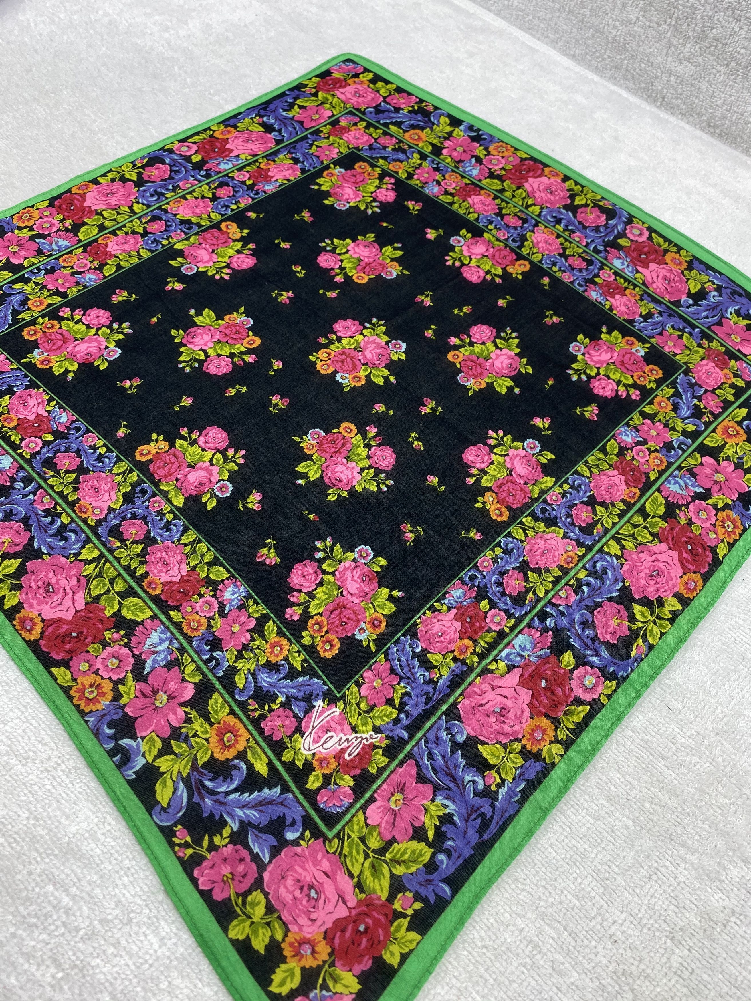 Kenzo × Vintage Kenzo Floral Handkerchief / Bandana / Neckerchief Size ONE SIZE - 4 Thumbnail