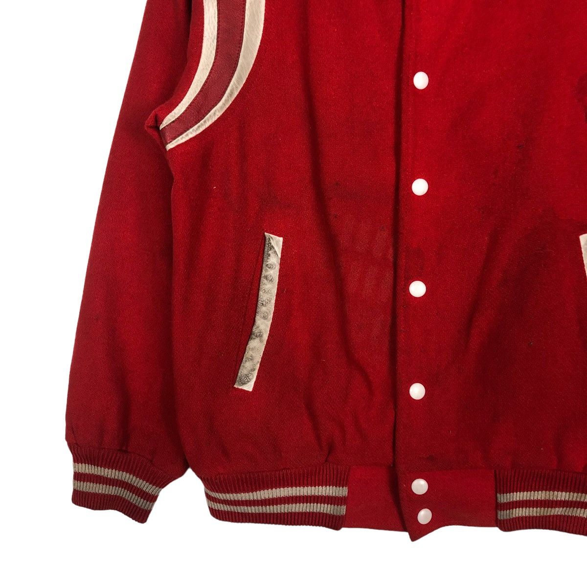 Japanese Brand 🔥Vintage Bomber Varsity Jacket Madison Hawaii Patches Big Size US L / EU 52-54 / 3 - 4 Thumbnail