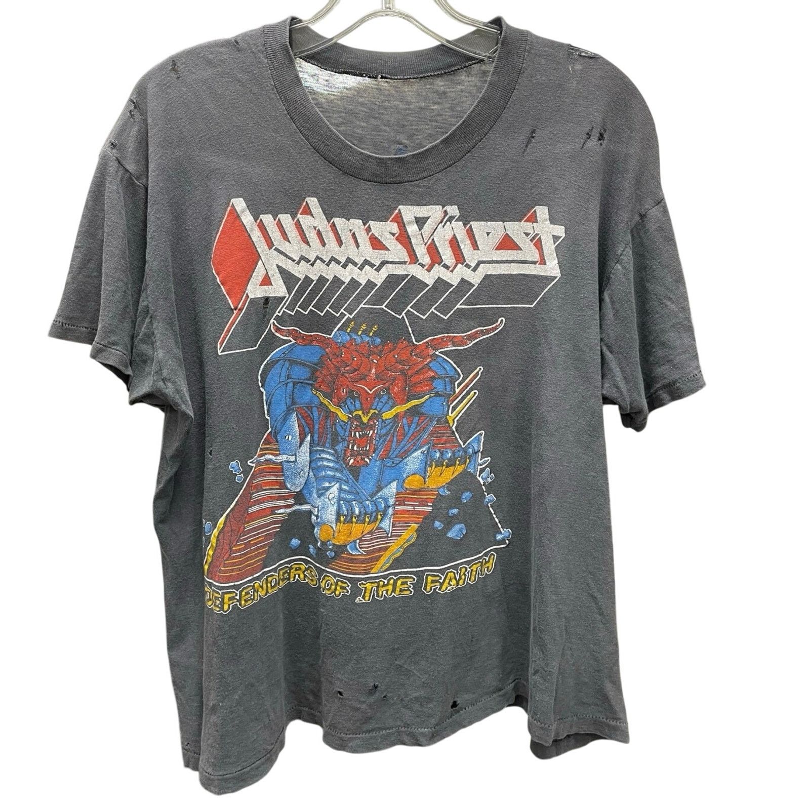 Judas Priest Judas Priest Defenders Of The Faith Tour 80s Vintage Shirt M Size US M / EU 48-50 / 2 - 1 Thumbnail