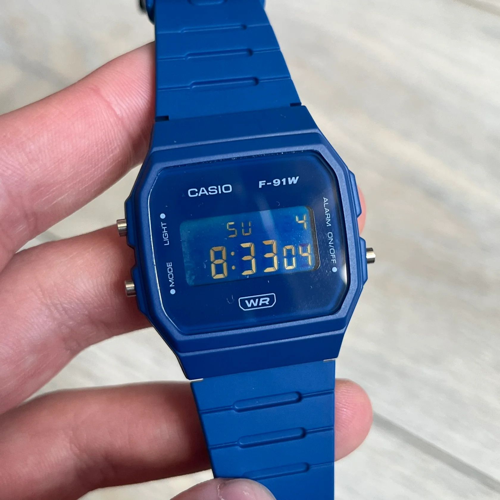 Casio Casio F-91W "Inverted Blue" Dark Blue Digital Watch Size ONE SIZE - 2 Thumbnail