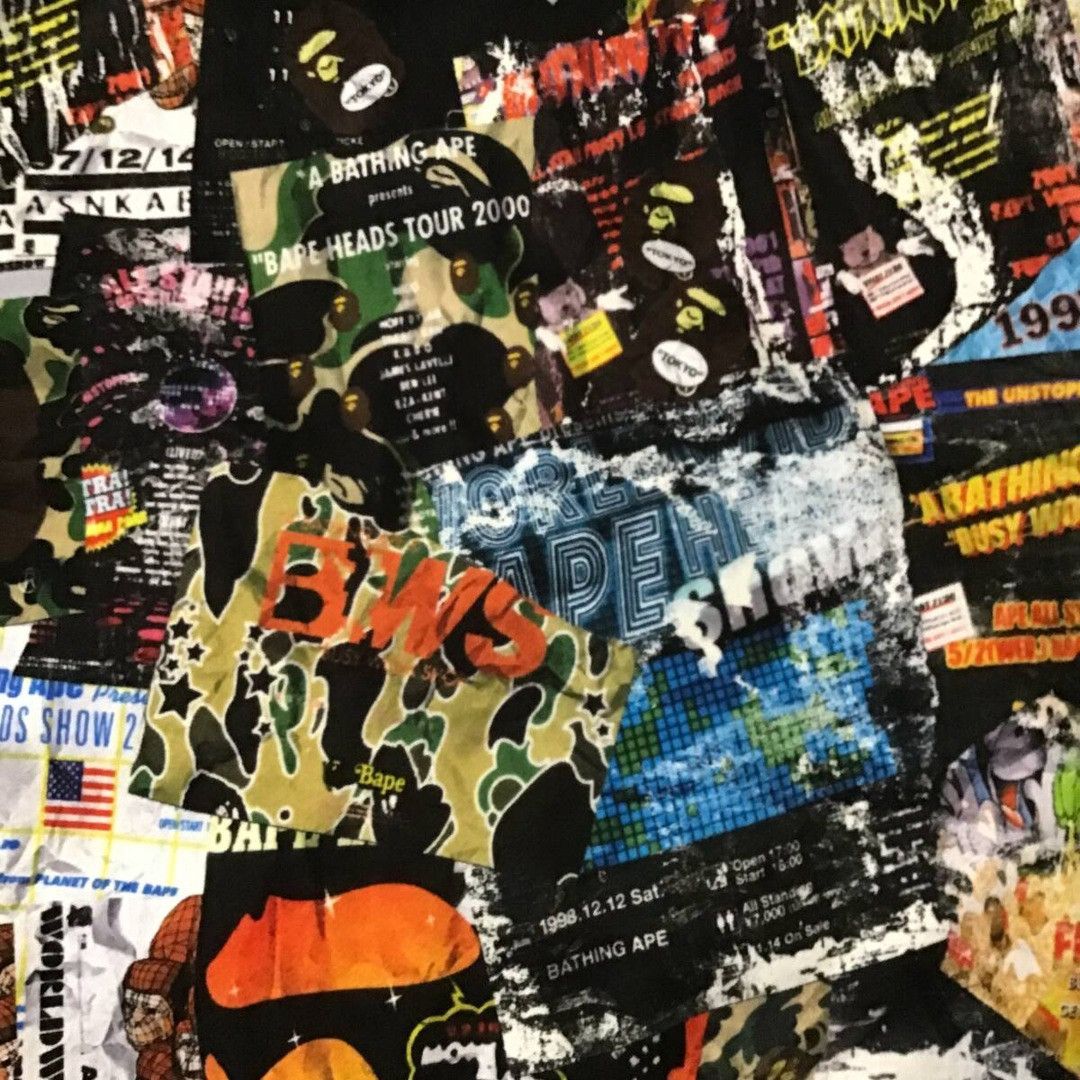 Bape BAPE Flyer Pattern Shark Full Zip Hoodie a bathing ape Size US XL / EU 56 / 4 - 7 Thumbnail