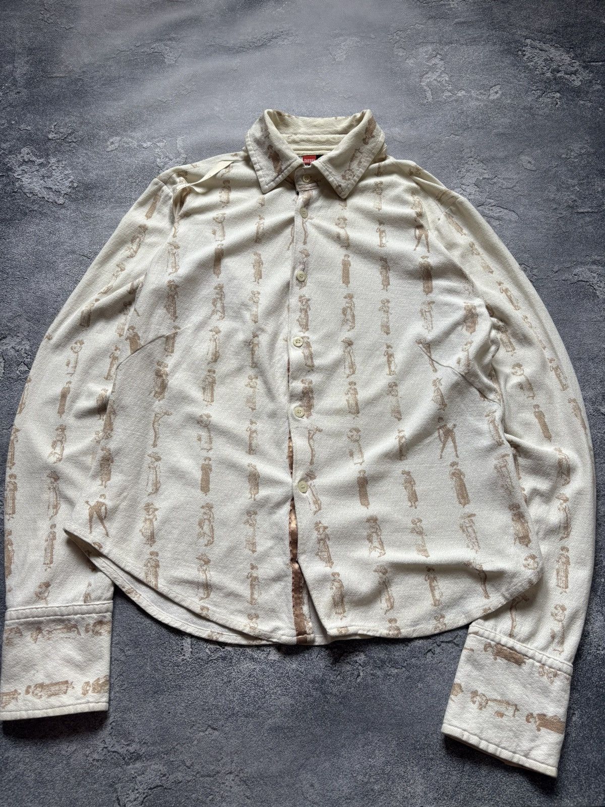 Diesel Vintage Diesel Avant Garde Monogram Lady Printed Shirt Rare Size L / US 10 / IT 46 - 2 Thumbnail