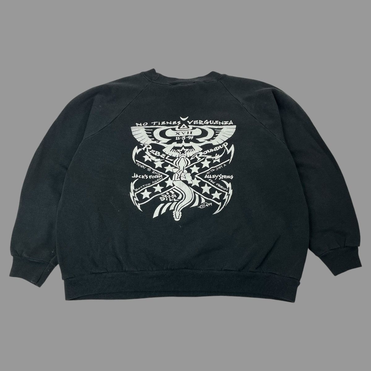 Vintage Vintage 90s rebel round up sweatshirt Size US M / EU 48-50 / 2 - 1 Thumbnail