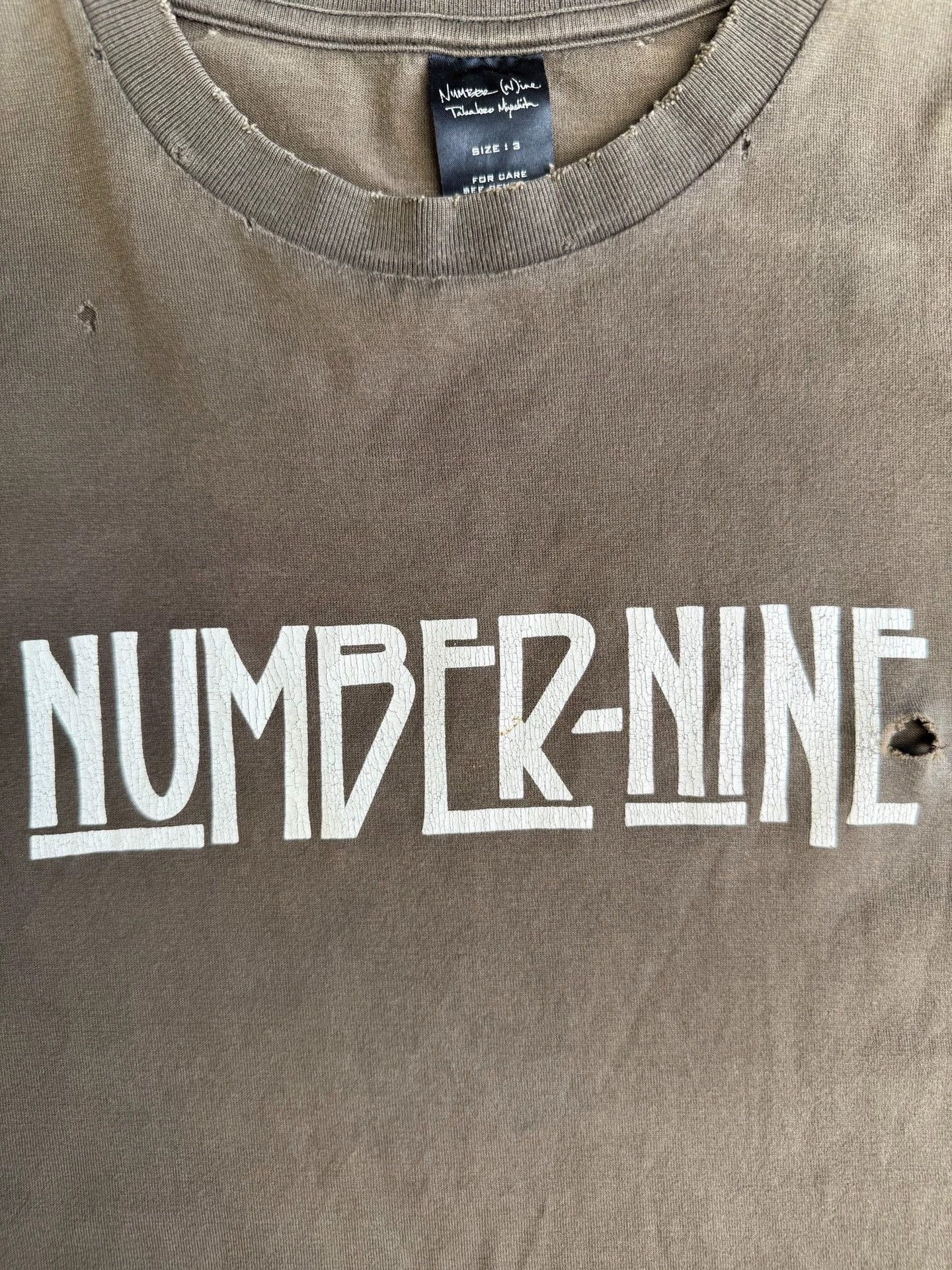 Number (N)ine Number nine Miyashita Zep Washed Distressed Faded SS Logo T Size US L / EU 52-54 / 3 - 3 Thumbnail