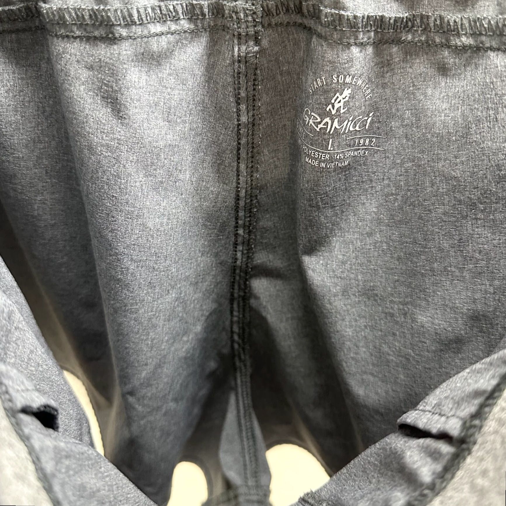 Gramicci Gramicci Women Athletic Shorts Gray L Elastic Waist 3 in Inseam Training Running Pull On Size 36" / US 14 / IT 50 - 6 Thumbnail