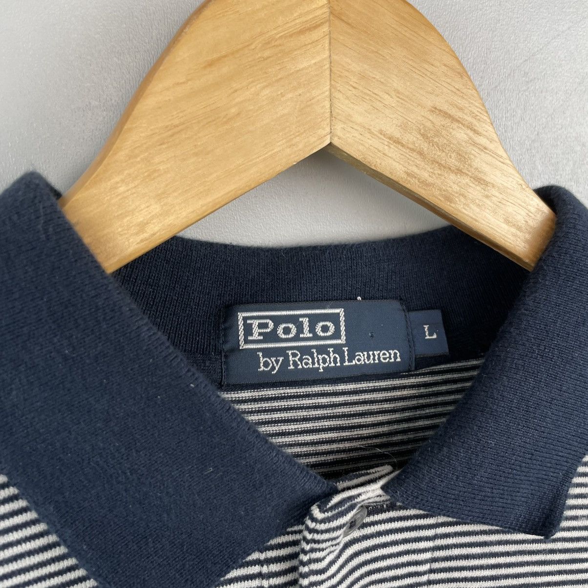 Polo Ralph Lauren VINTAGE Polo Ralph Lauren Striped Long Sleeve Polo Shirt Size US L / EU 52-54 / 3 - 4 Thumbnail