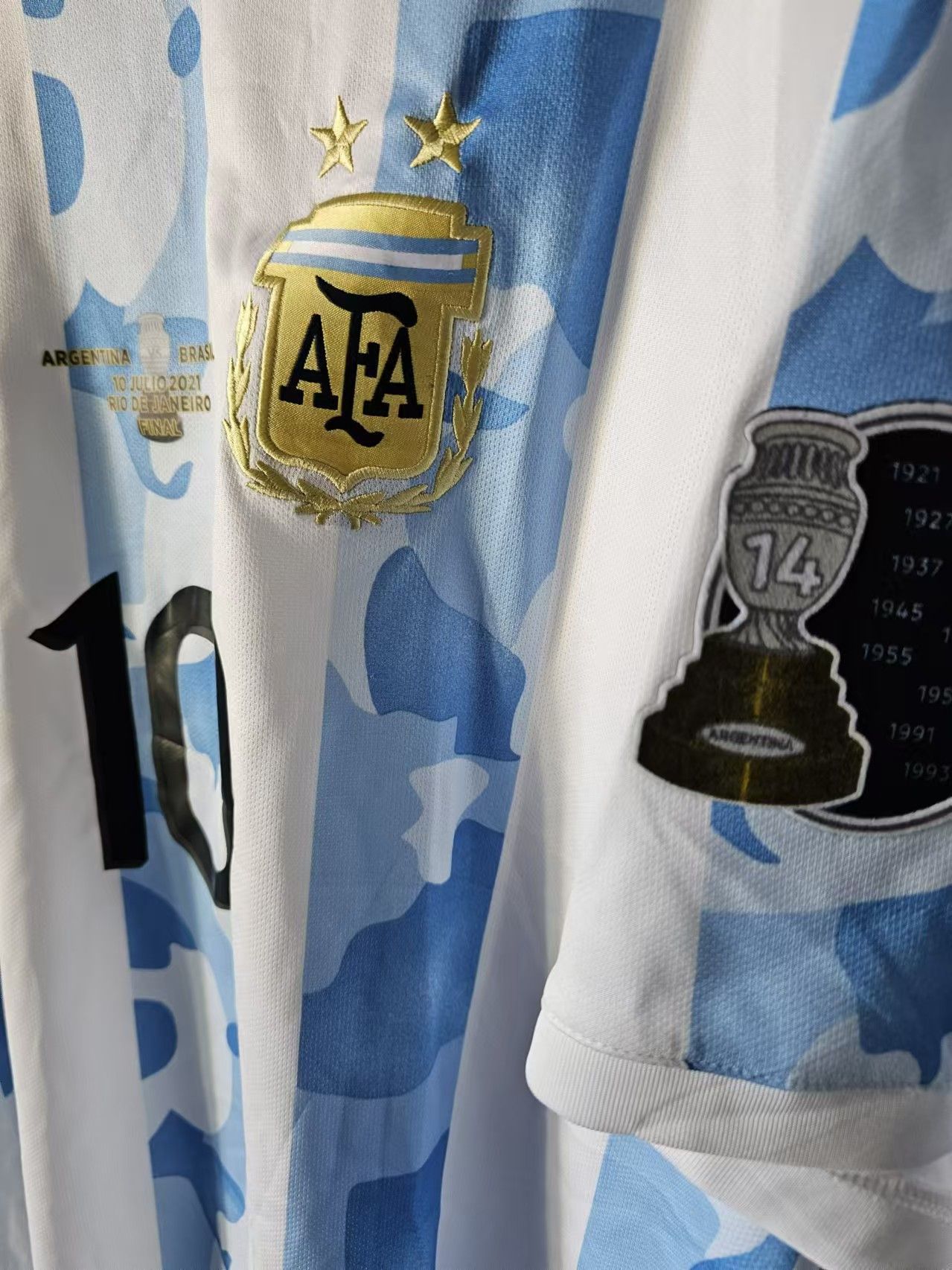 Other 2021 Argentina #10 Messi Jersey Size US XXL / EU 58 / 5 - 4 Thumbnail