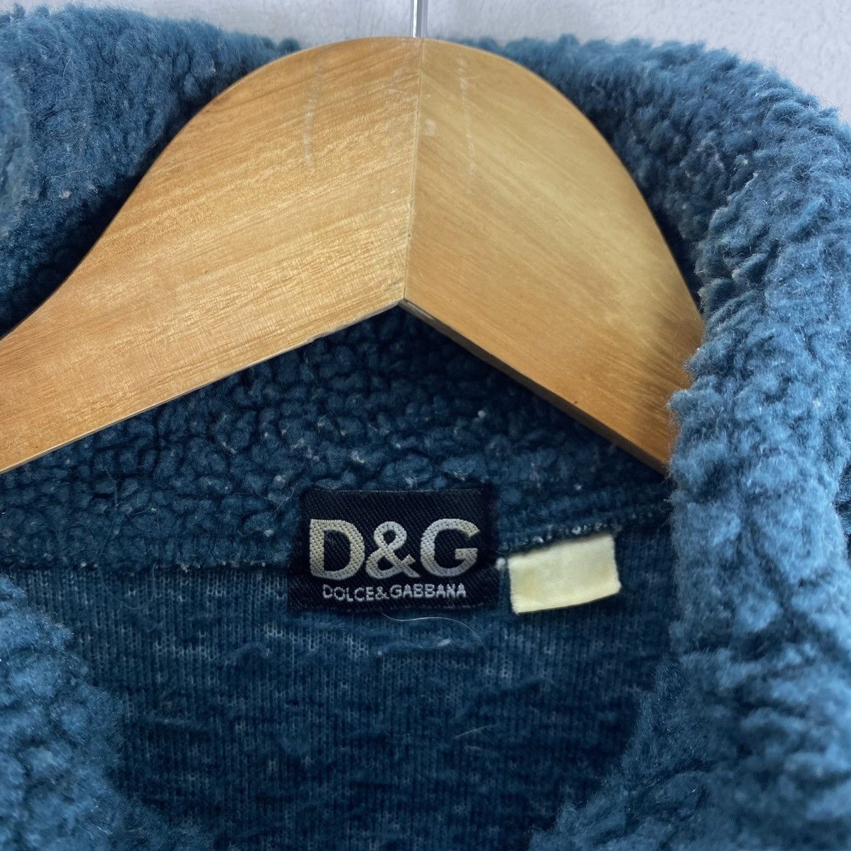 Dolce & Gabbana Vtg D&G Dolce & Gabbana Archive Sherpa Fleece 1/4 Zip Teal Size US XL / EU 56 / 4 - 6 Thumbnail