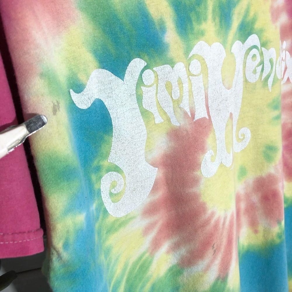 Jimi Hendrix pink yellow blue orange Jimi Hendrix tie dye cotton shirt L Size US L / EU 52-54 / 3 - 8 Thumbnail