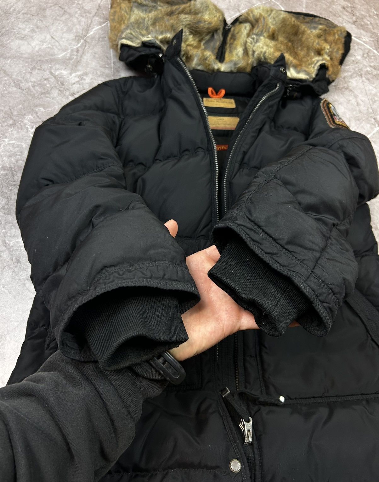 Parajumpers Parajumpers Puffer Down Jacket Super Lightweight Beige Logo Size L / US 10 / IT 46 - 18 Thumbnail