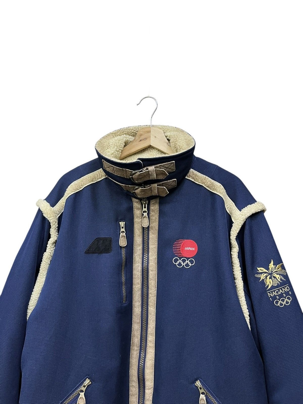 Vintage Mizuno Nagano 1998 Japan Olympic Sherpa Ski Jacket Size US L / EU 52-54 / 3 - 9 Thumbnail