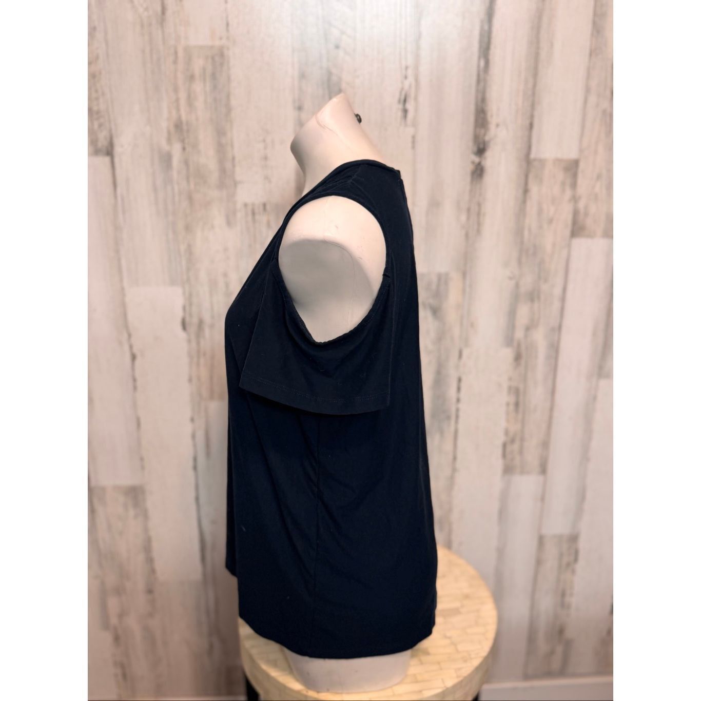 Other Glitz Navy Cold Shoulder Cutout Short Sleeve Top – Size 2X Size XXL / US 16-18 / IT 52-54 - 2 Thumbnail