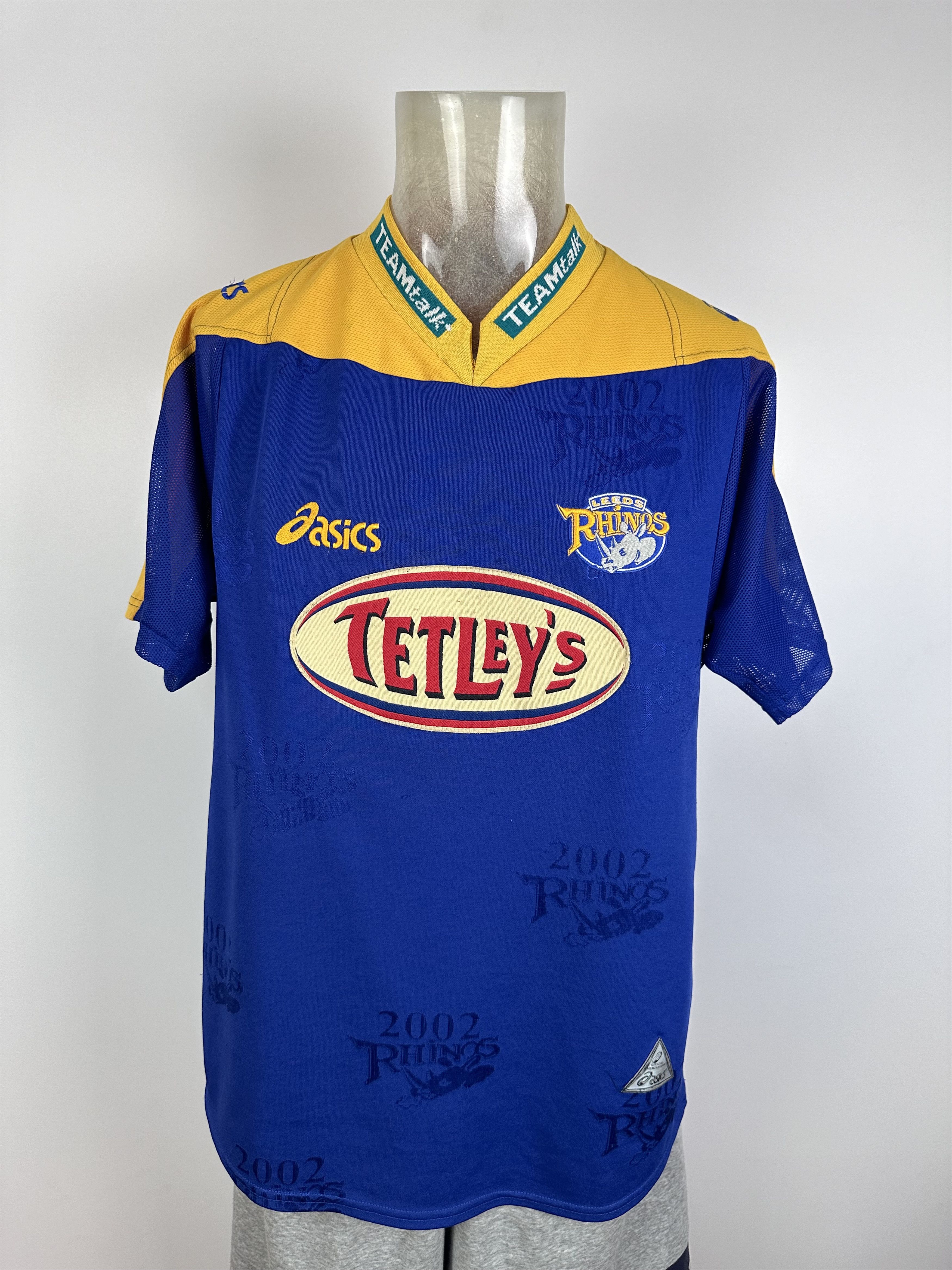 Asics × Vintage Leeds Rhinos 2002 Asics Rugby Home Shirt Jersey Blue Size M Size US M / EU 48-50 / 2 - 1 Thumbnail