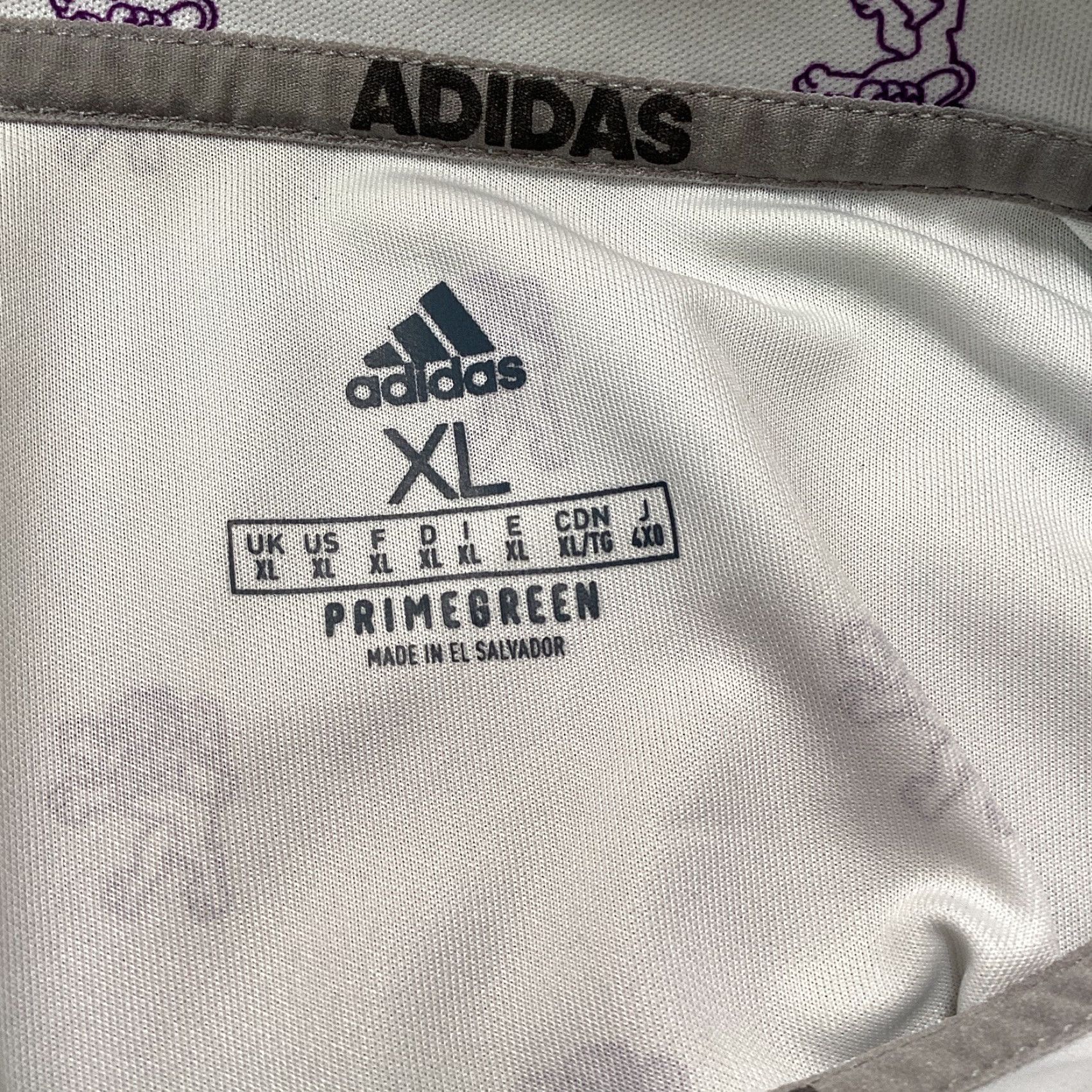 Adidas Adidas Polo Shirt Men’s XL White Purple Lion Print Short Sleeve Primegreen Golf Shirt Mens XL Size US XL / EU 56 / 4 - 4 Thumbnail
