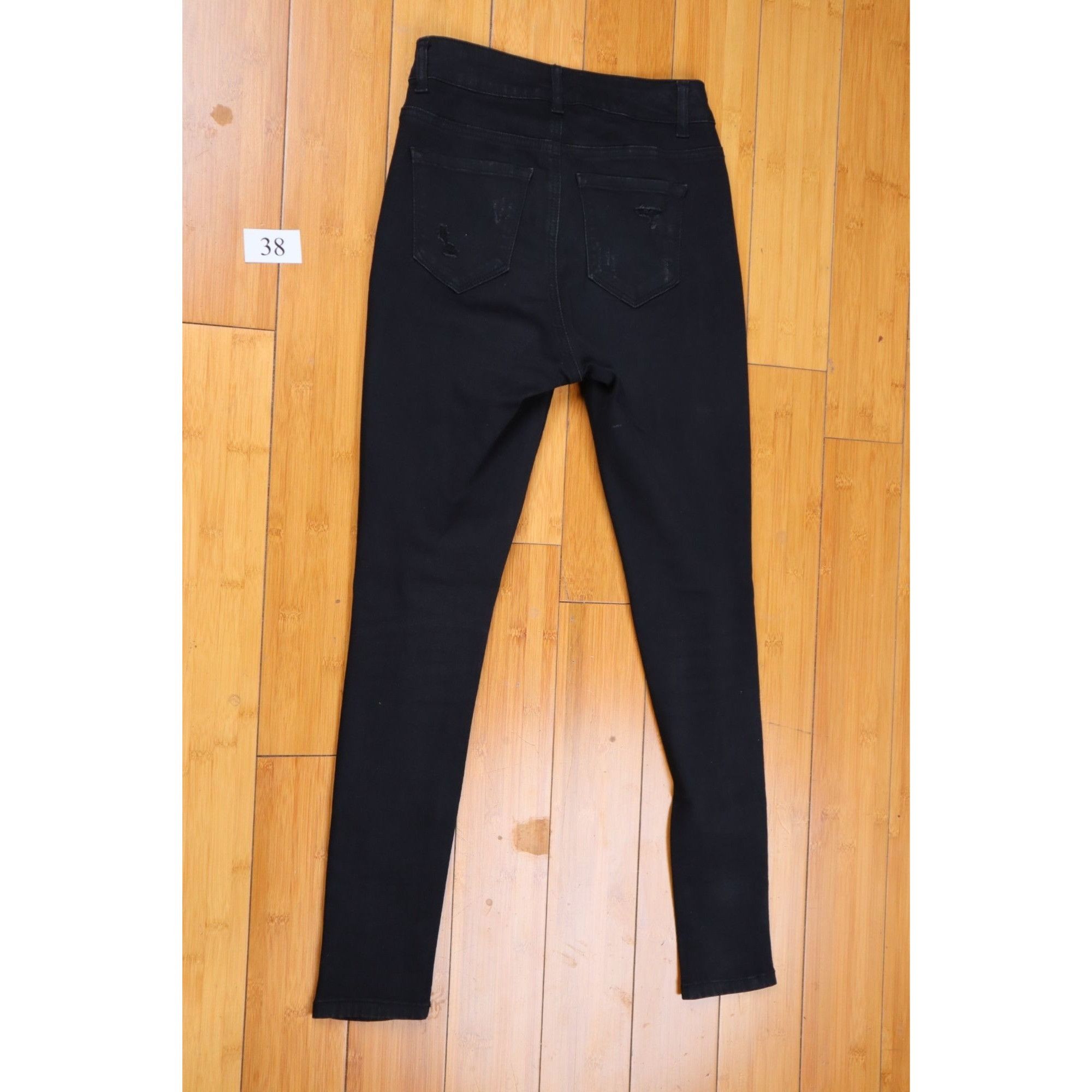 Other Enjean High-Rise Black Skinny Jeans – Button Fly, Distressed Size 25" / US 0 / IT 36 - 2 Thumbnail